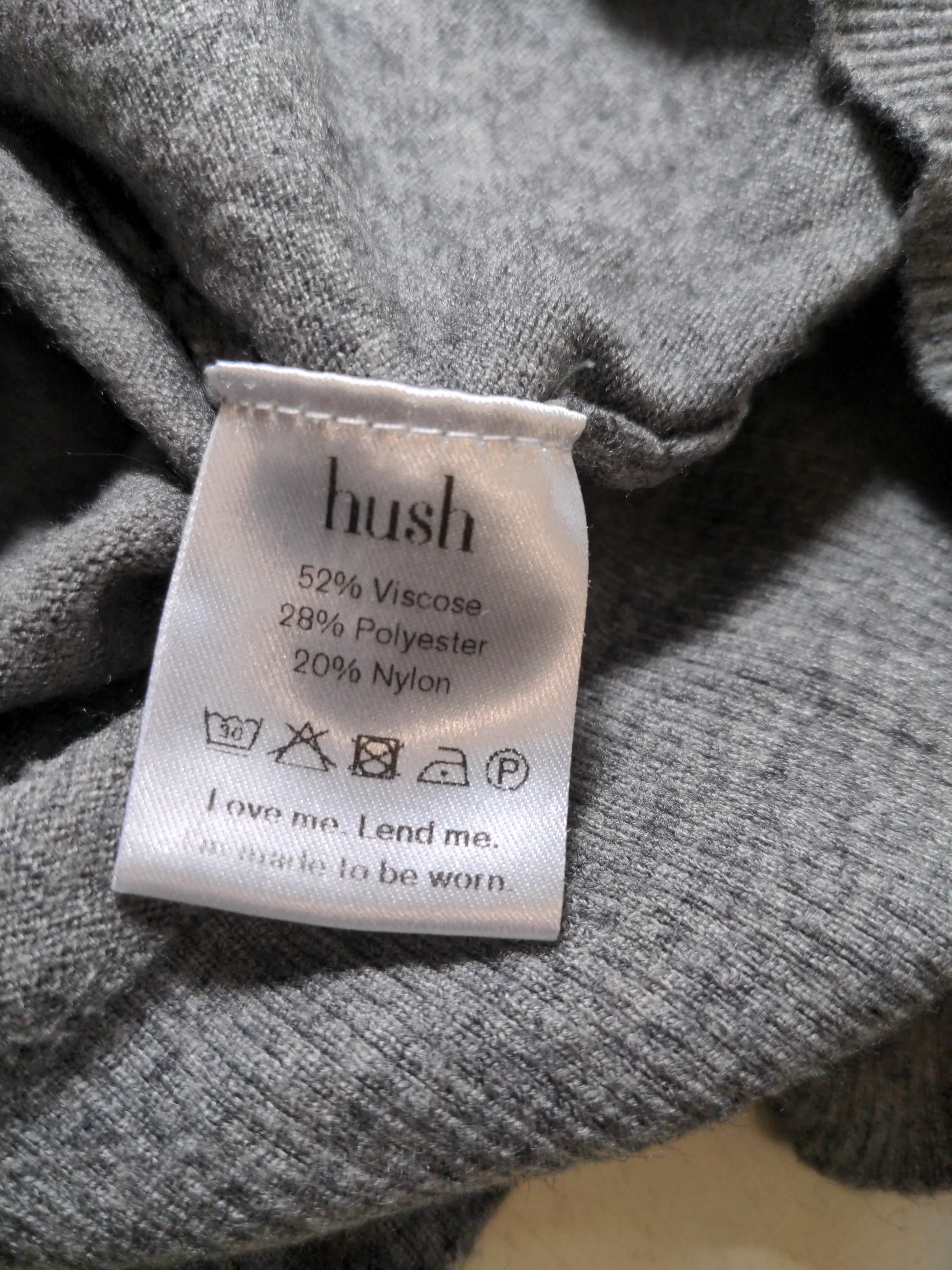 Hush Women's Hoodie UK 12 Grey Viscose with Polyester, Nylon Pullover - Image 6