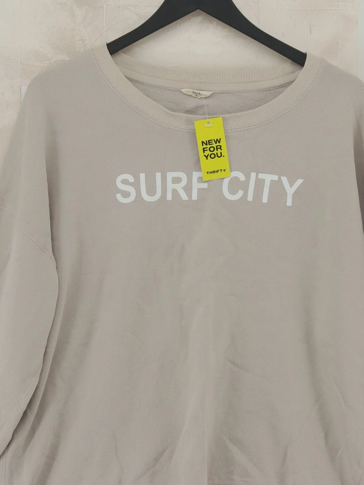 Hush Women's Hoodie XS Cream Graphic 100% Cotton Pullover - Image 3