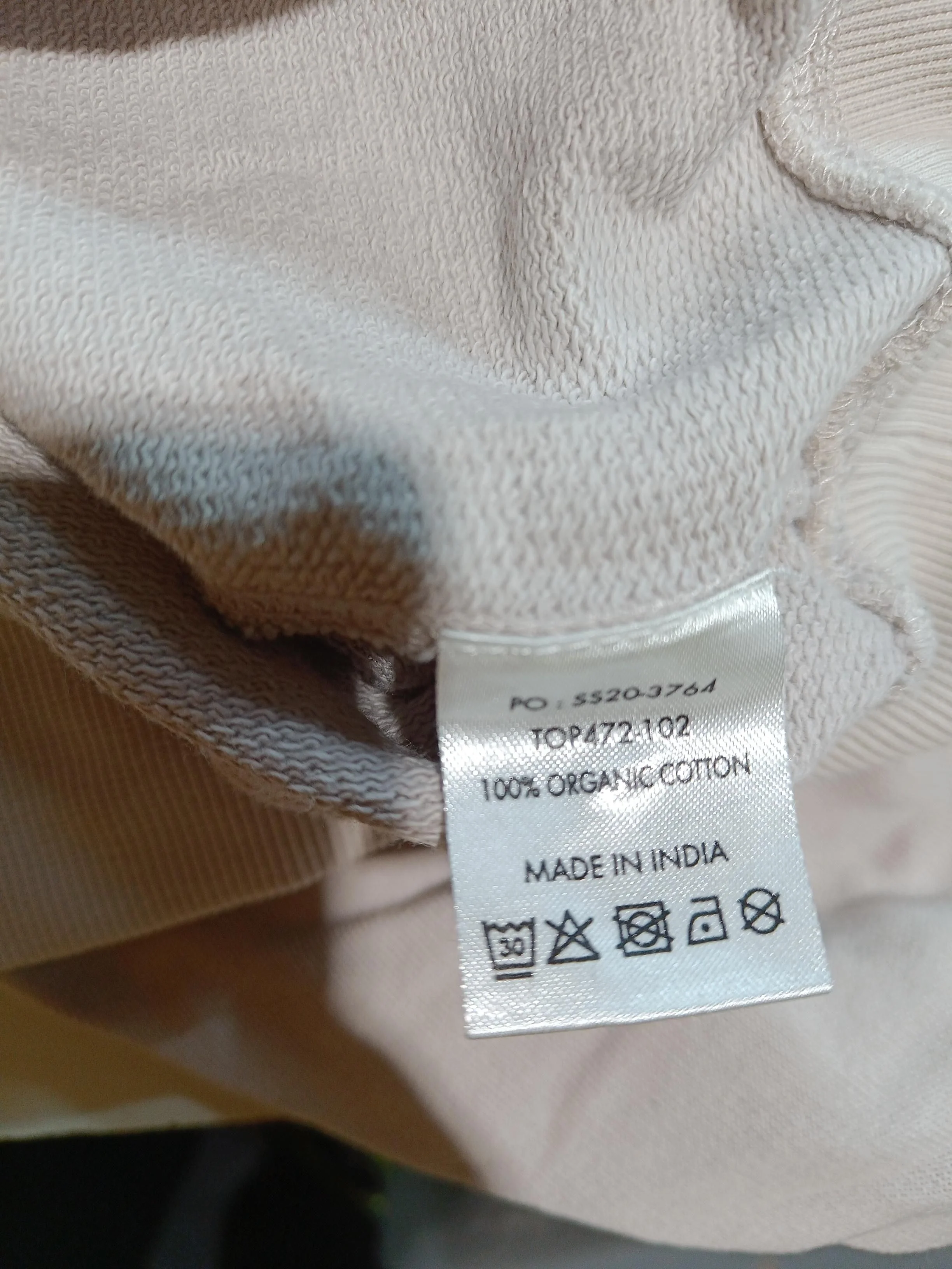Hush Women's Hoodie XS Cream Graphic 100% Cotton Pullover - Image 6
