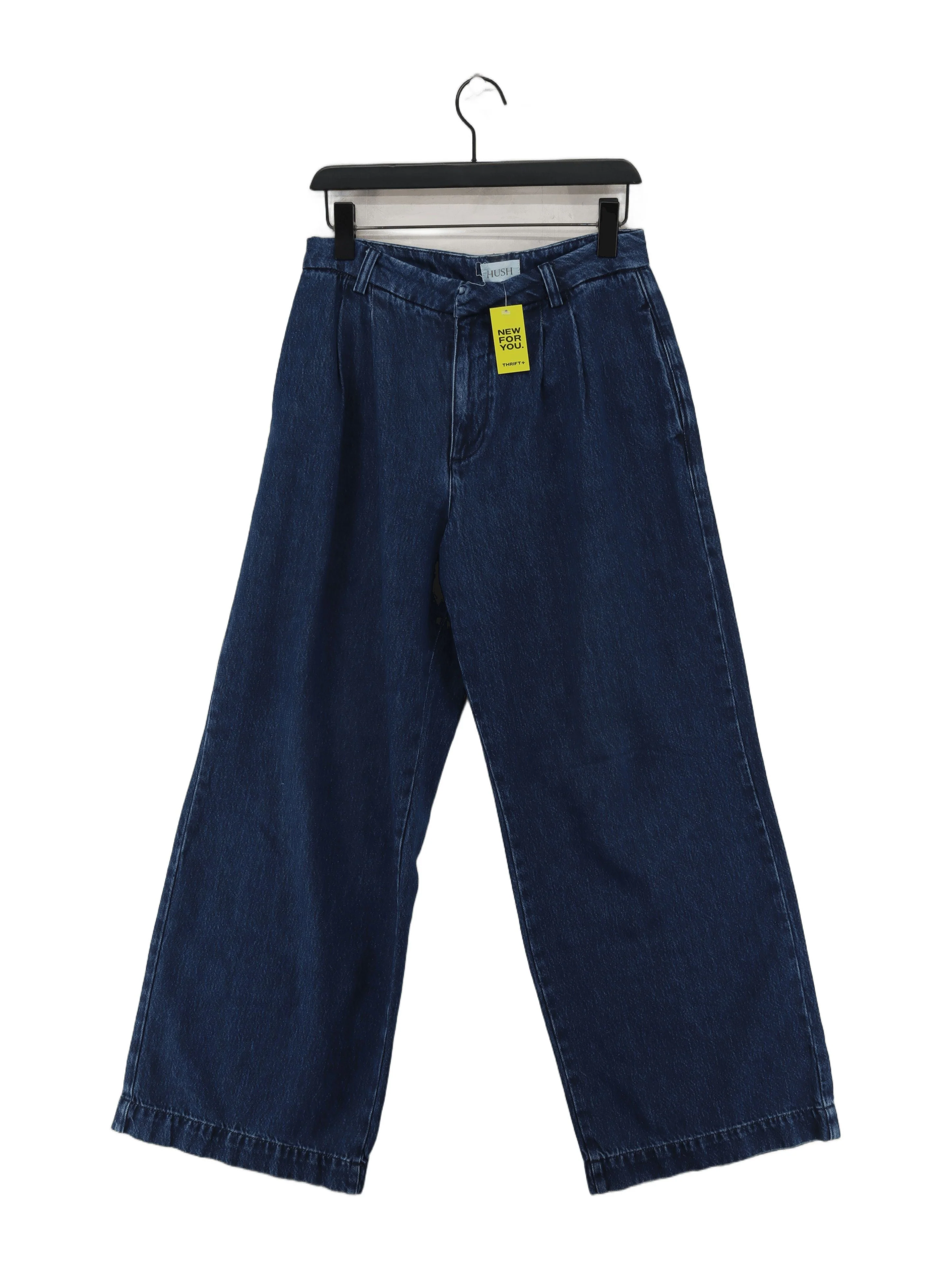 Hush Women's Jeans UK 10 Blue Cotton with Lyocell Modal Wide-Leg