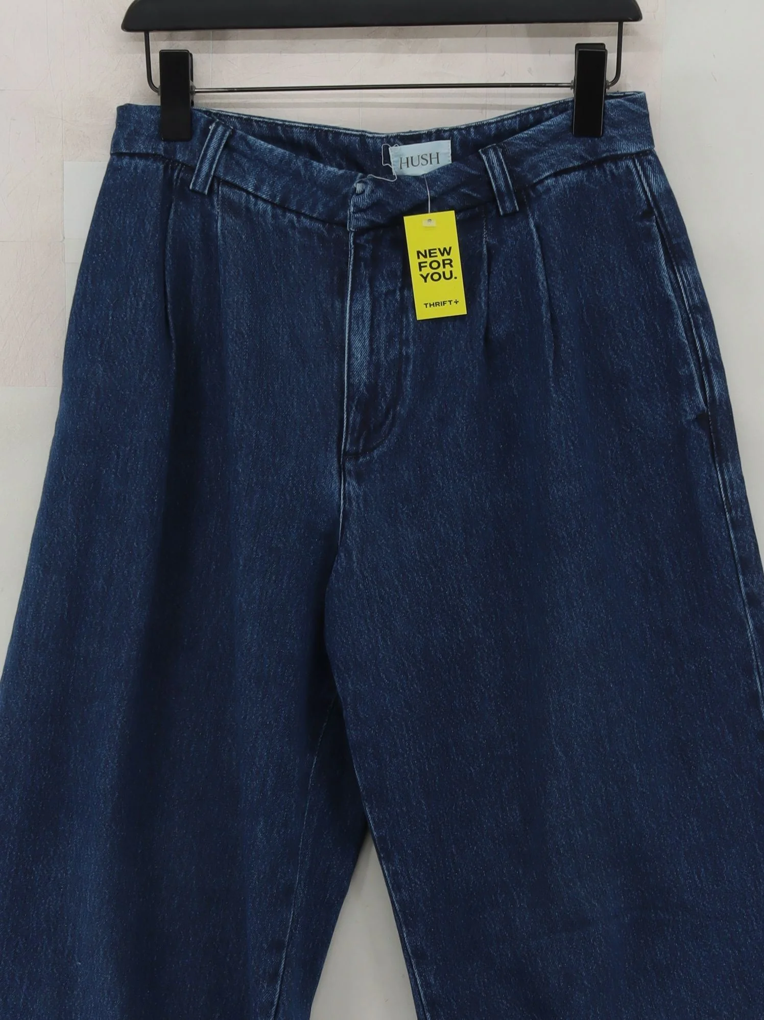 Hush Women's Jeans UK 10 Blue Cotton with Lyocell Modal Wide-Leg - Image 3