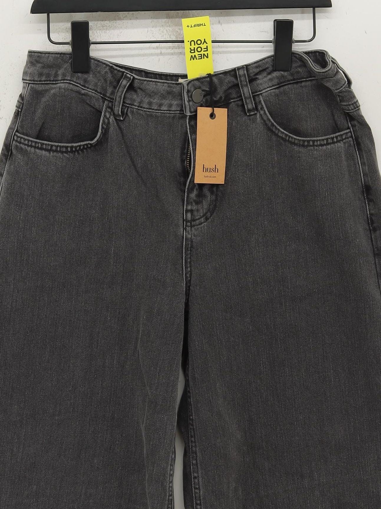 Hush Women's Jeans UK 12 Grey 100% Cotton Wide-Leg New with tags - Image 3
