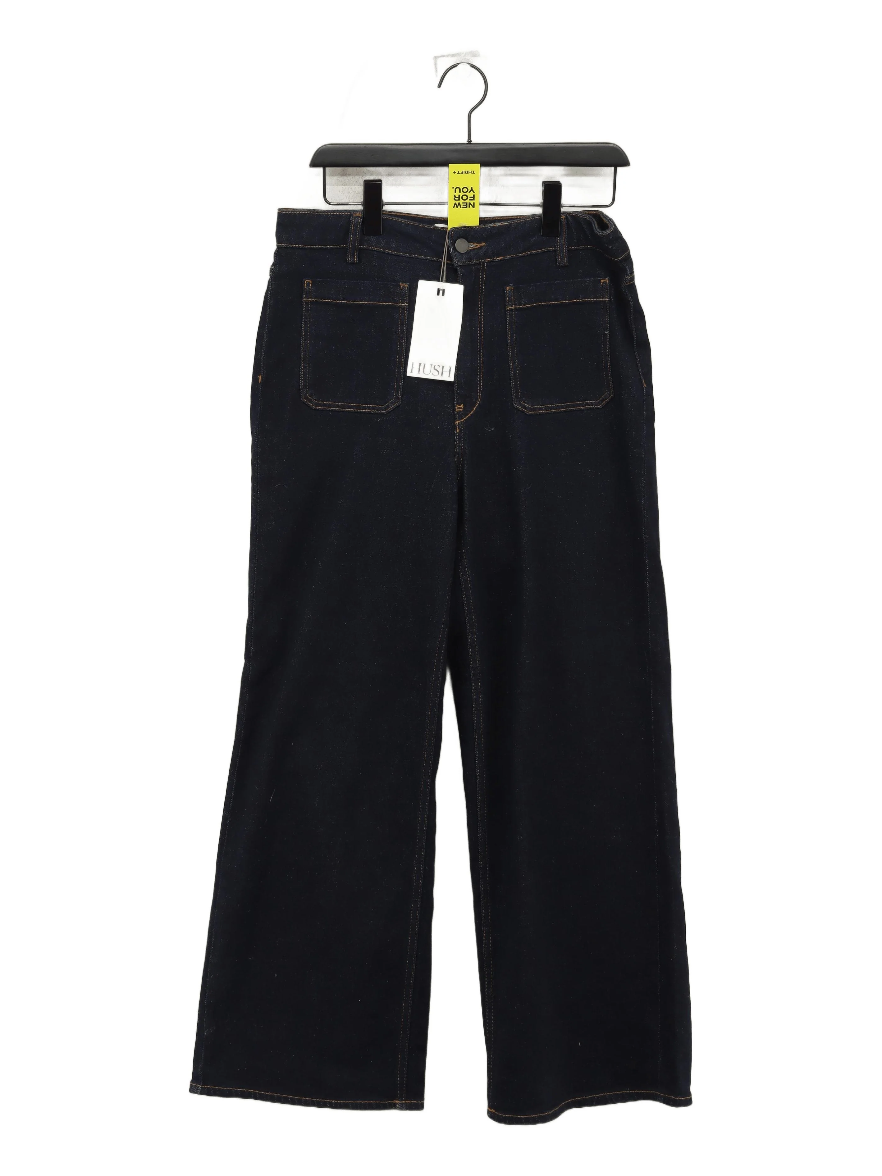 Hush Women's Jeans UK 14 Blue Cotton with Elastane Wide-Leg New with tags