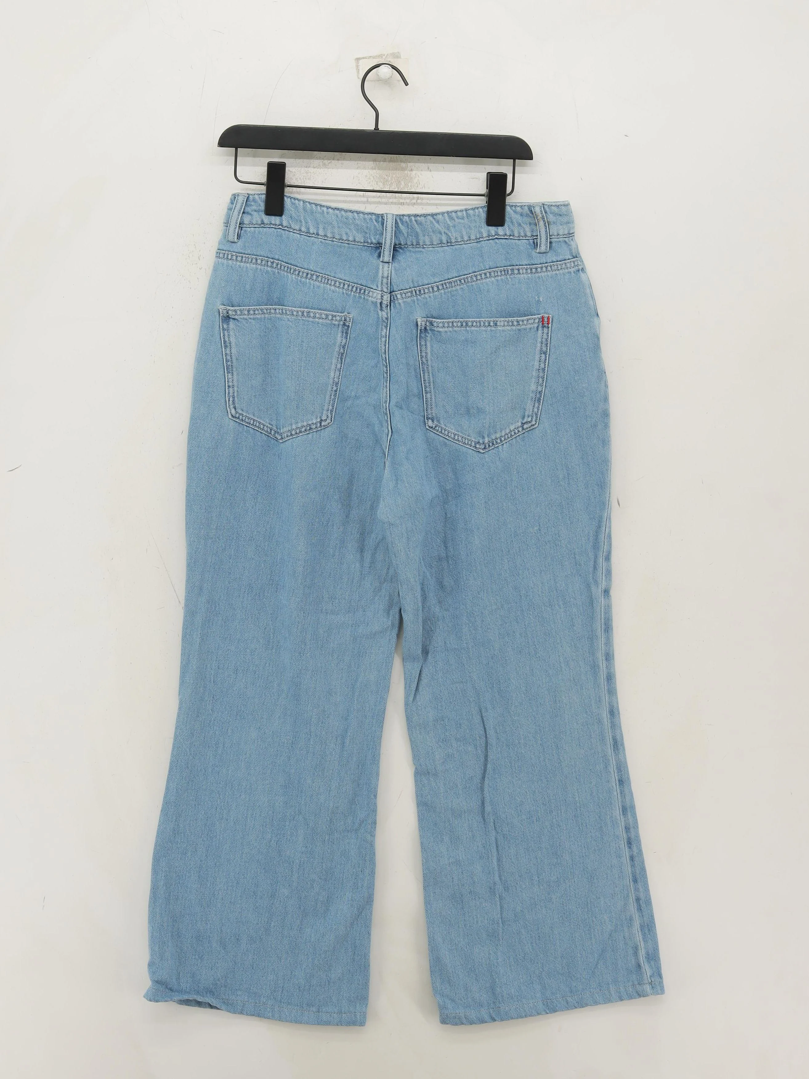 Hush Women's Jeans UK 14 Blue Cotton with Lyocell Modal Wide-Leg - Image 2
