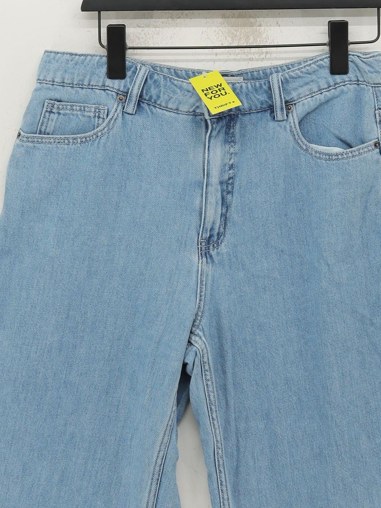 Hush Women's Jeans UK 14 Blue Cotton with Lyocell Modal Wide-Leg - Image 3