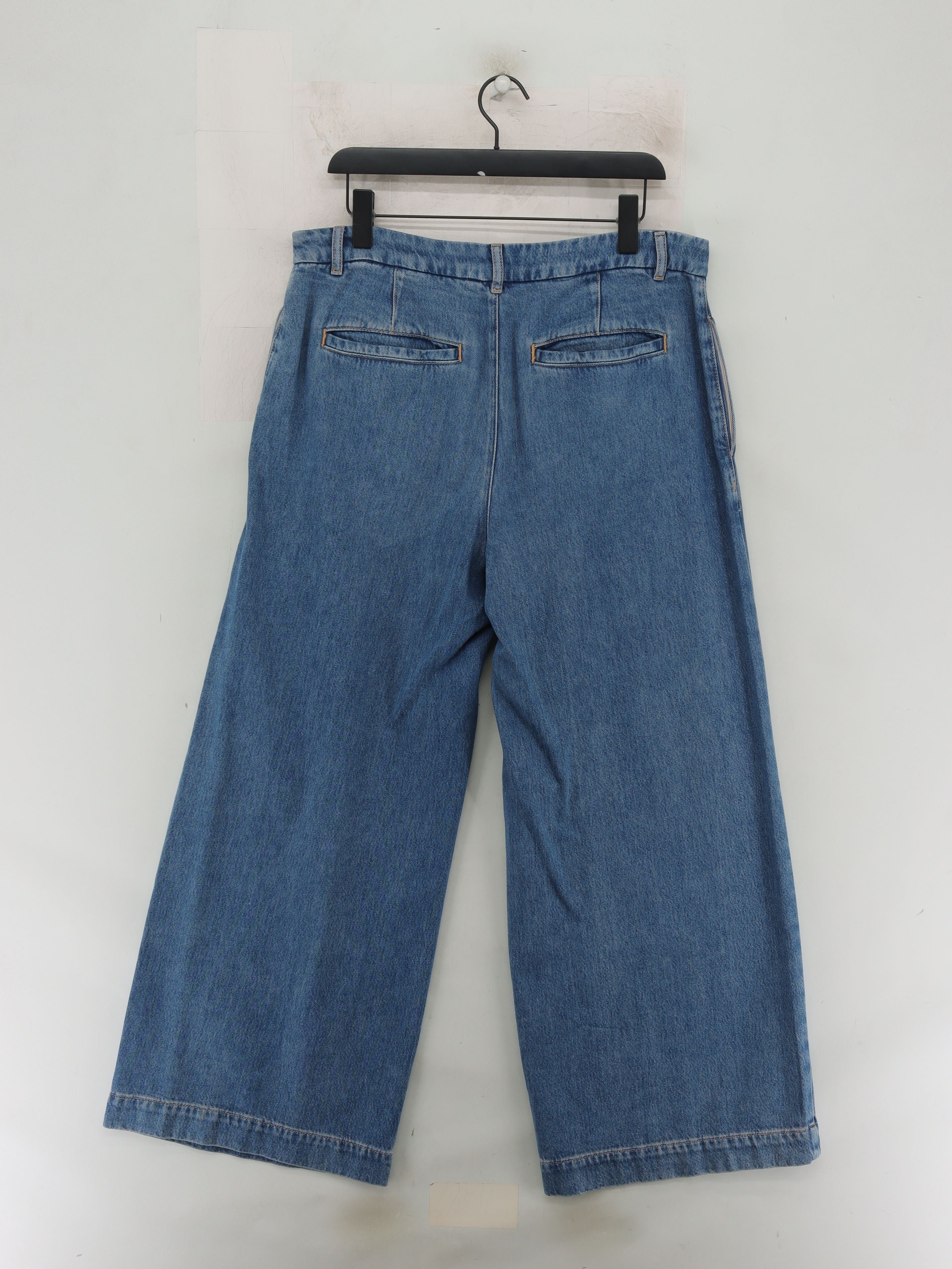 Hush Women's Jeans UK 16 Blue 100% Other Wide-Leg - Image 2