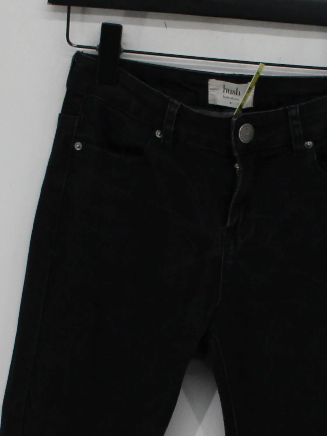 Hush Women's Jeans UK 6 Black Cotton with Polyester, Elastane Skinny - Image 3