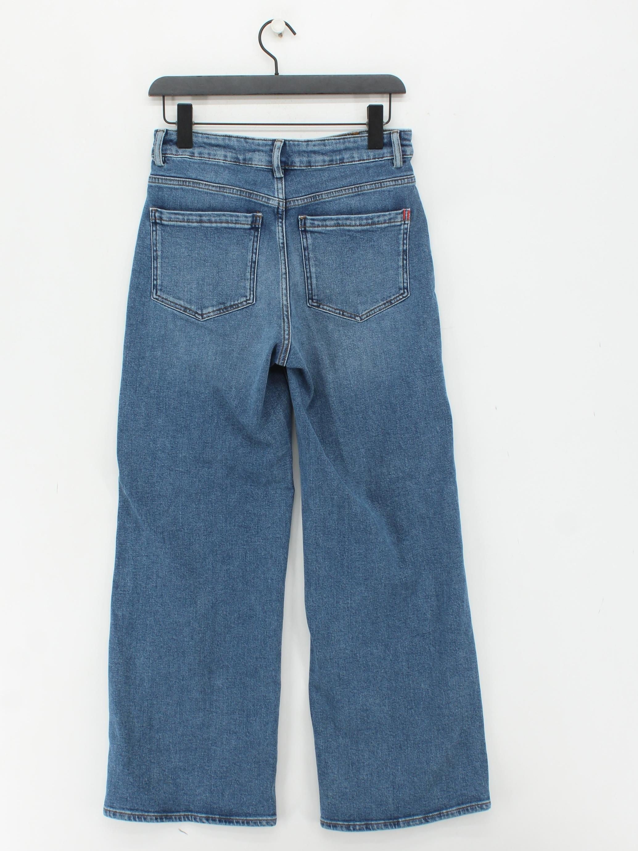 Hush Women's Jeans UK 8 Blue Cotton with Elastane Wide-Leg - Image 2