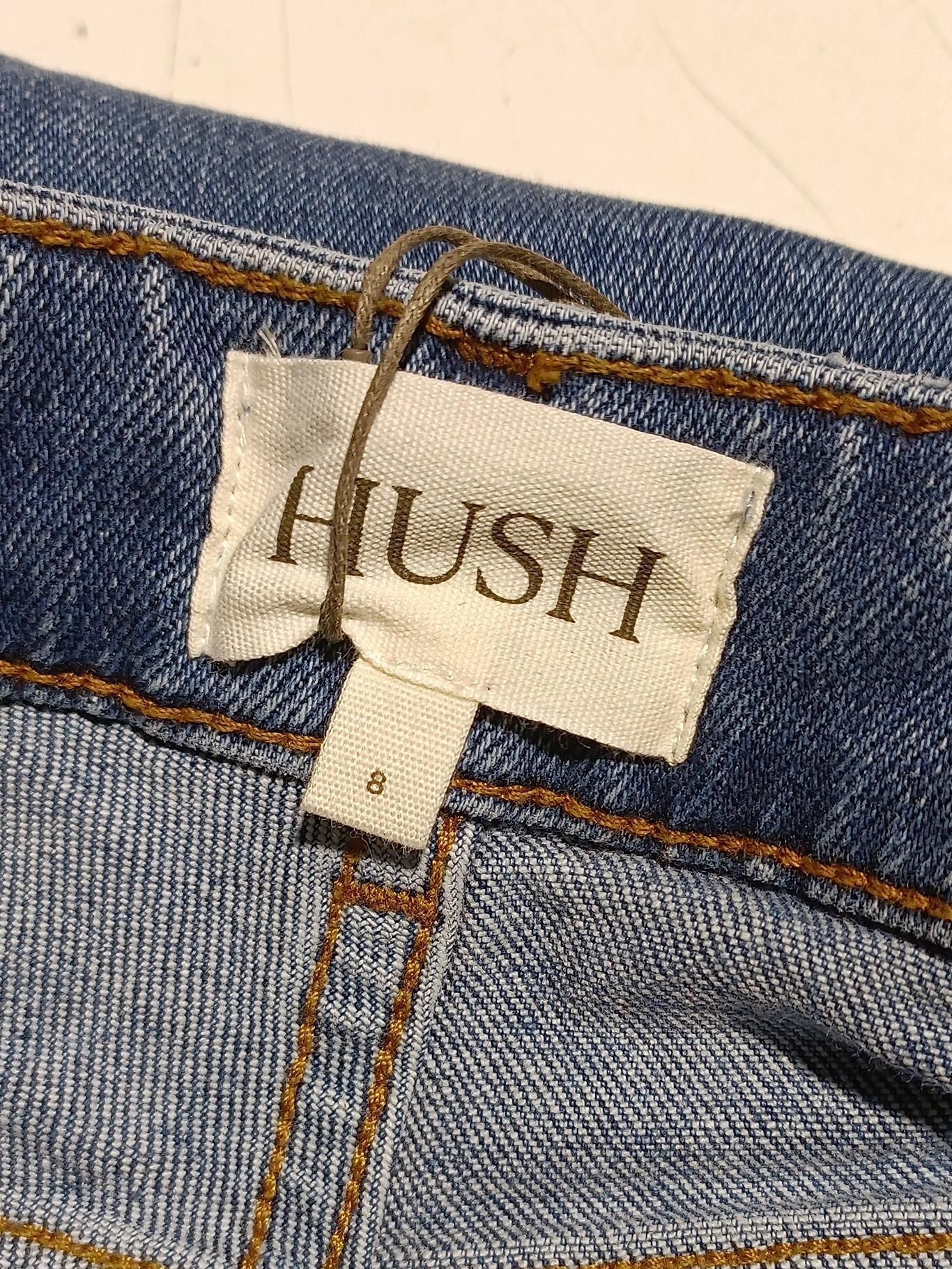 Hush Women's Jeans UK 8 Blue Cotton with Elastane Wide-Leg - Image 5
