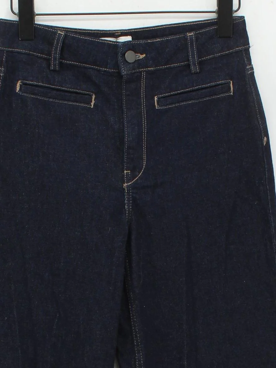 Hush Women's Jeans UK 8 Blue Cotton with Elastane Wide-Leg New with tags - Image 3