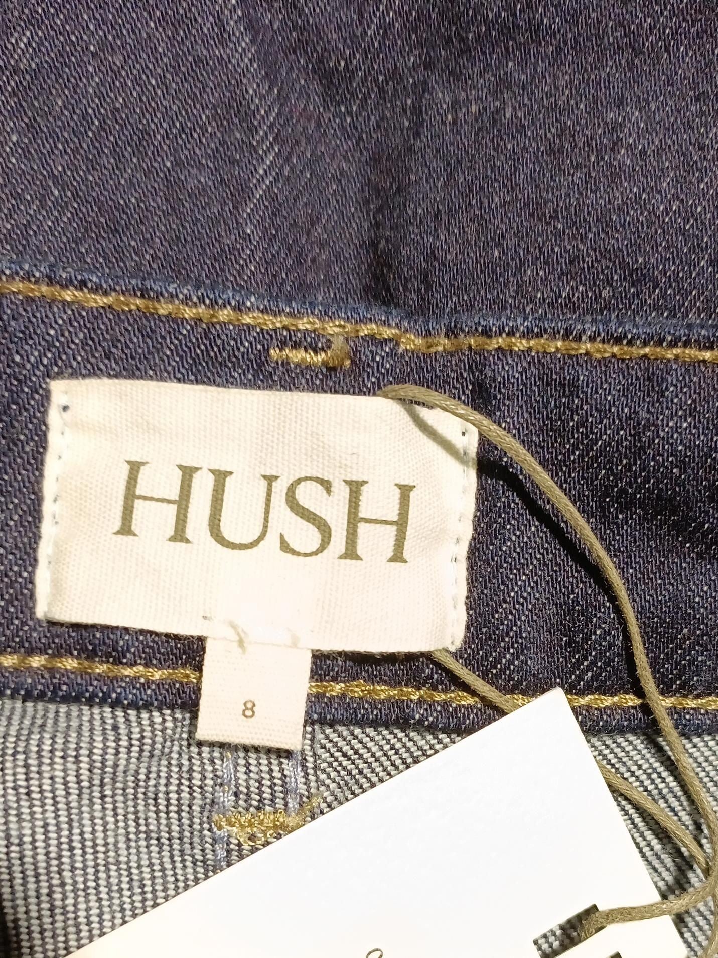 Hush Women's Jeans UK 8 Blue Cotton with Elastane Wide-Leg New with tags - Image 5