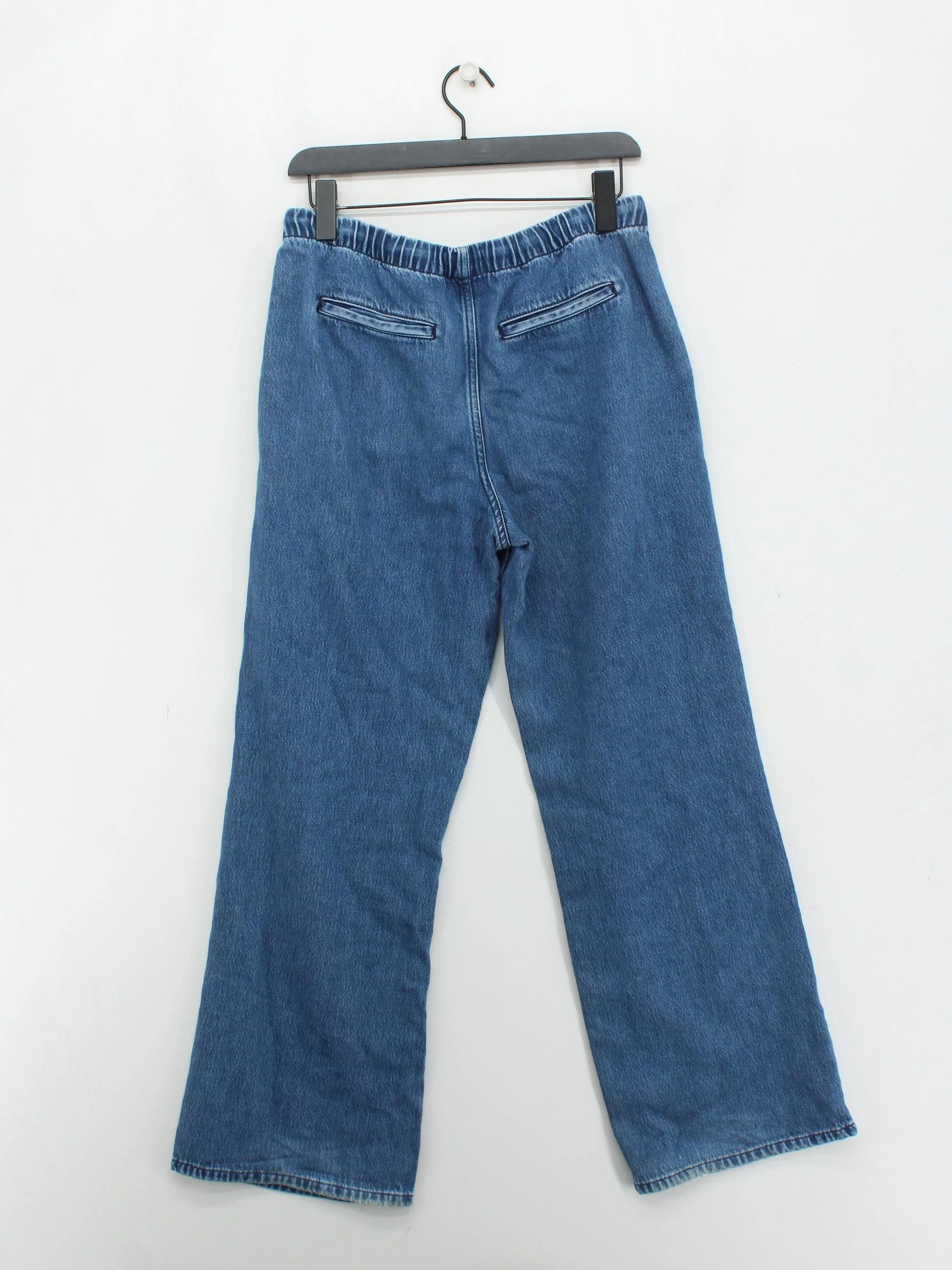 Hush Women's Jeans UK 8 Blue Cotton with Lyocell Modal Wide-Leg - Image 2