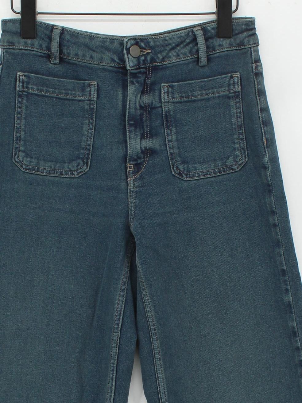 Hush Women's Jeans W 28 in Blue Cotton with Elastane Wide-Leg - Image 3