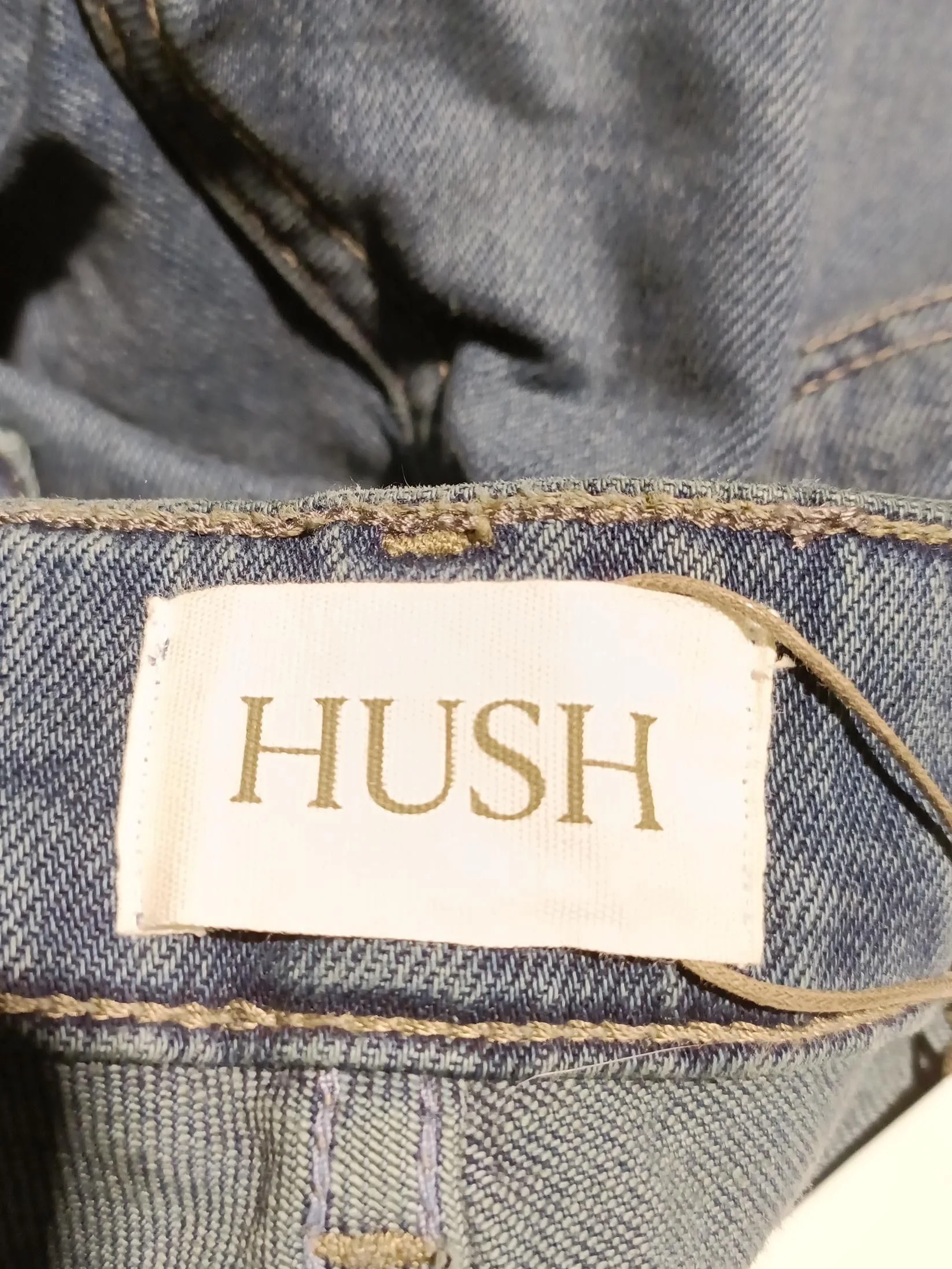 Hush Women's Jeans W 28 in Blue Cotton with Elastane Wide-Leg - Image 5