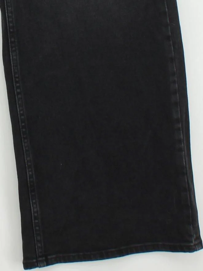 Hush Women's Jeans W 32 in Black Cotton with Elastane Wide-Leg - Image 4