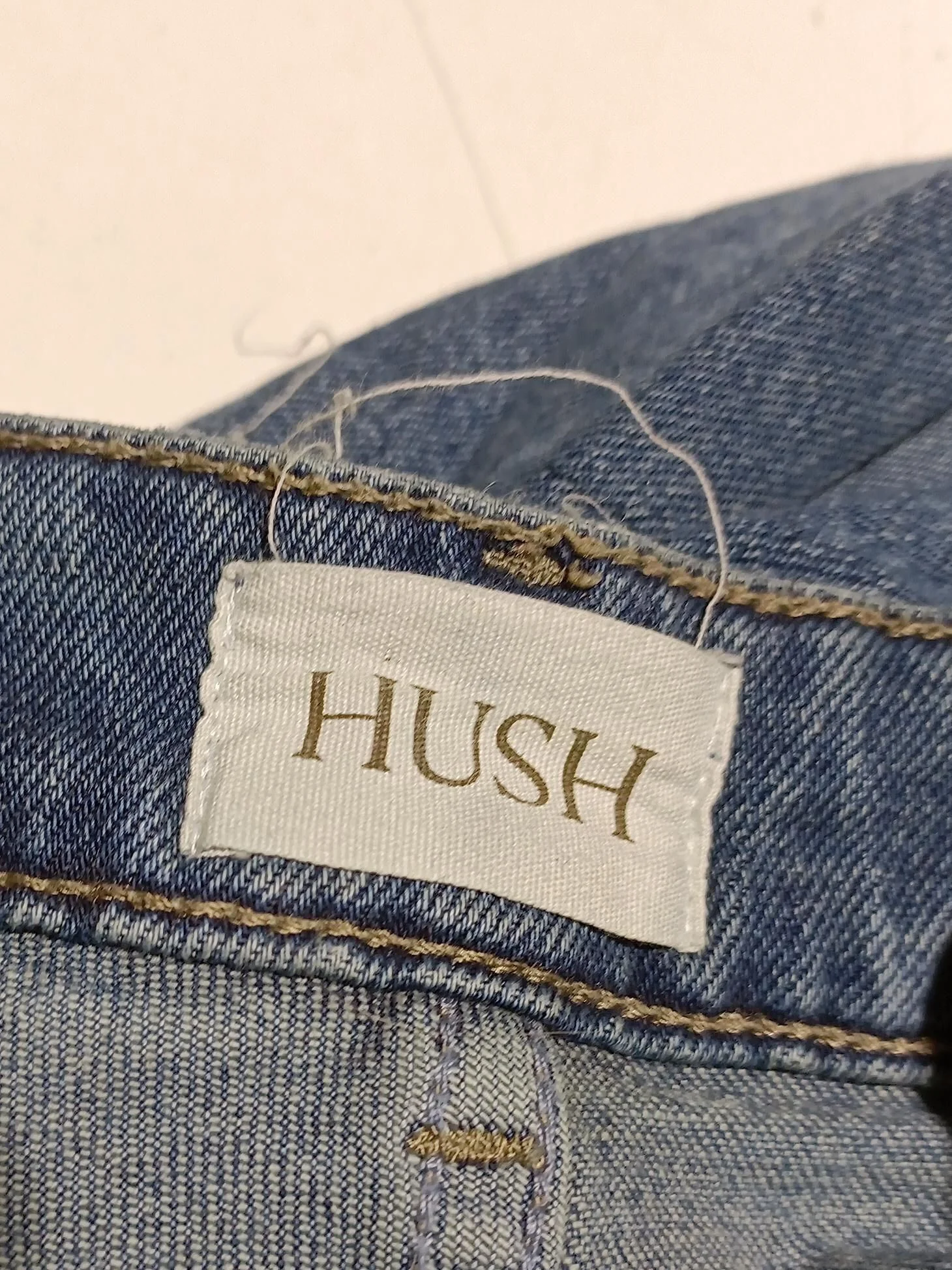 Hush Women's Jeans W 32 in Blue Cotton with Elastane Wide-Leg - Image 6