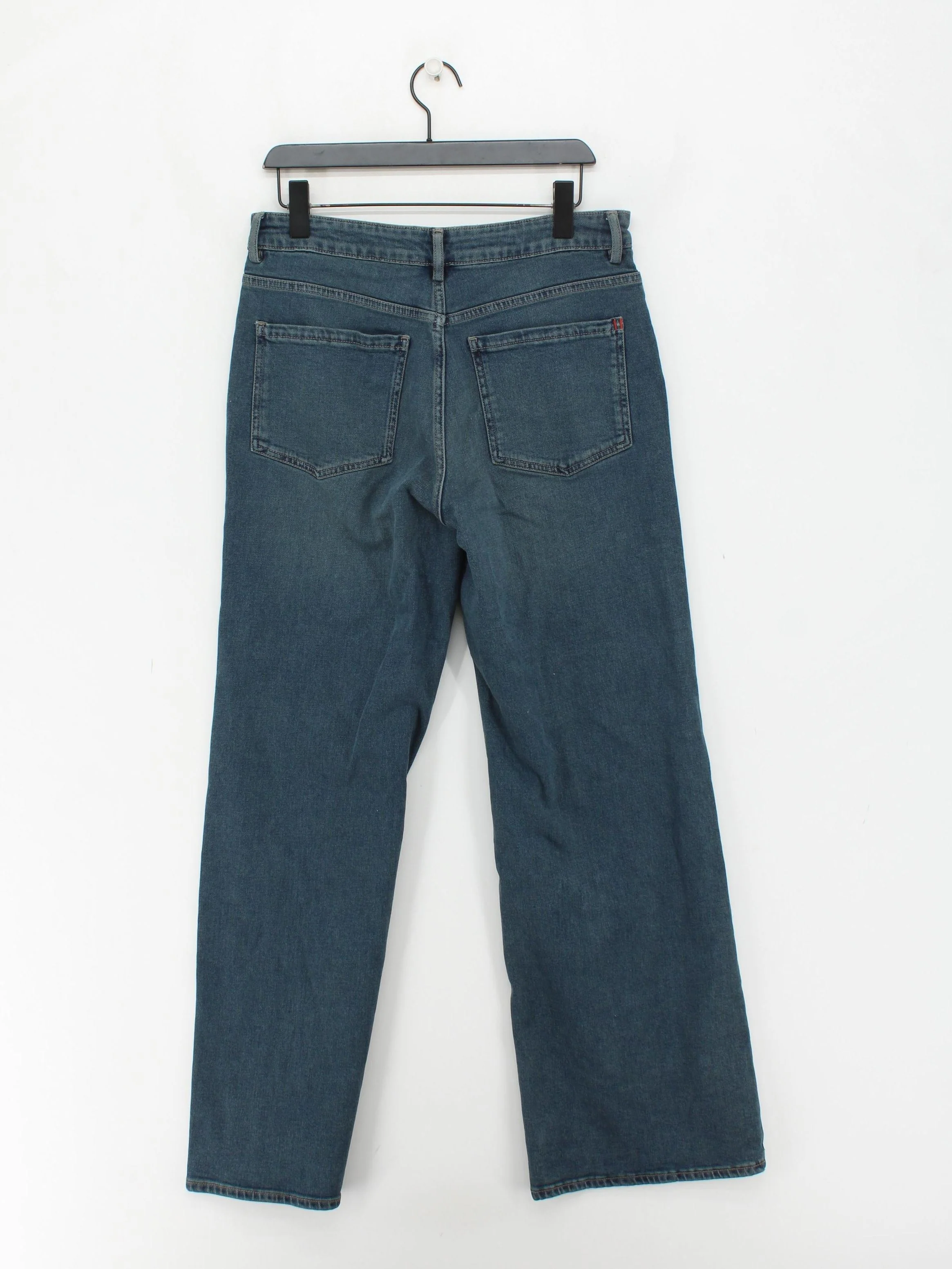 Hush Women's Jeans W 33 in Blue Cotton with Elastane Wide-Leg - Image 2