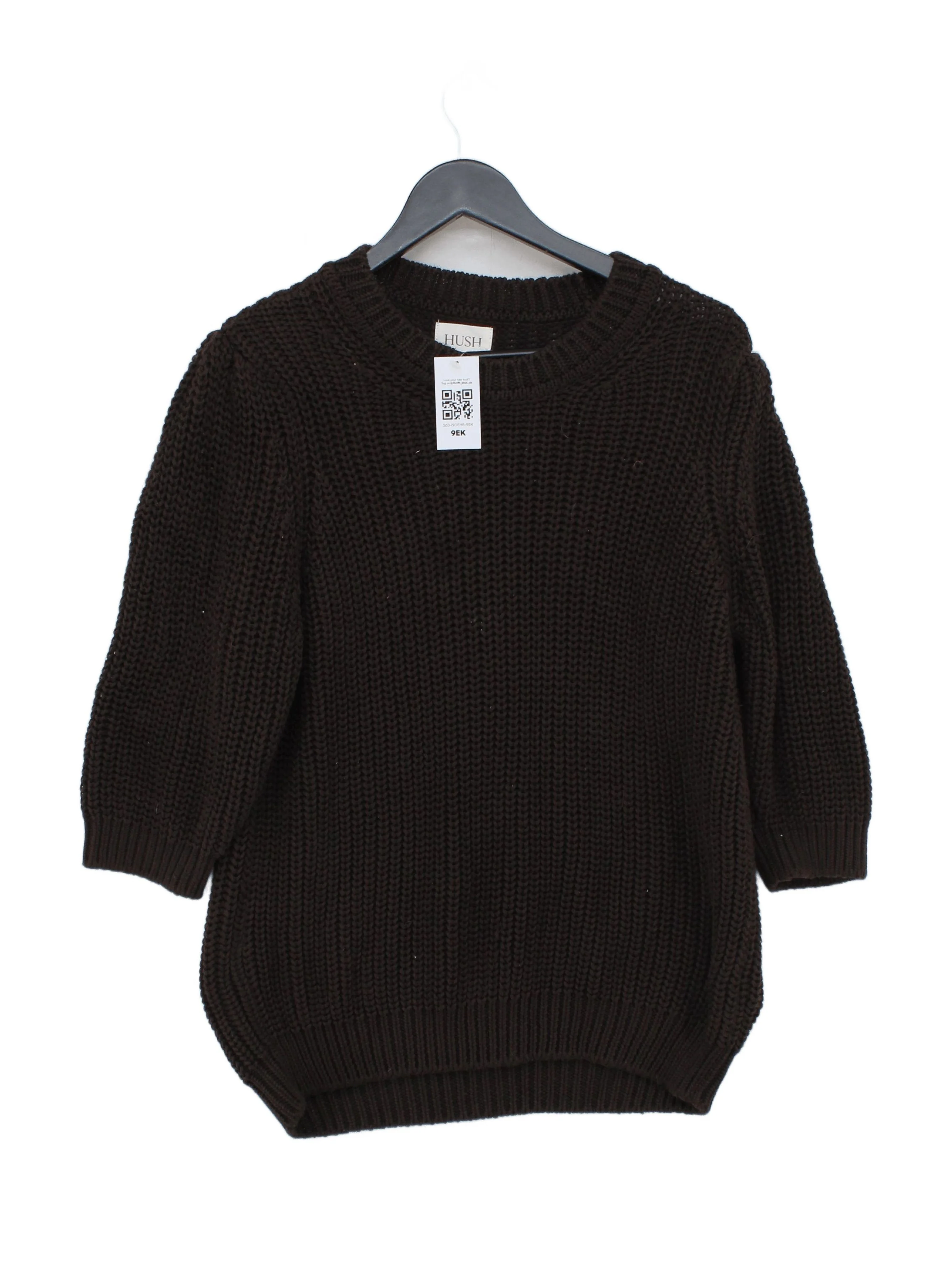 Hush Women's Jumper L Brown 100% Cotton Crew Neck Pullover