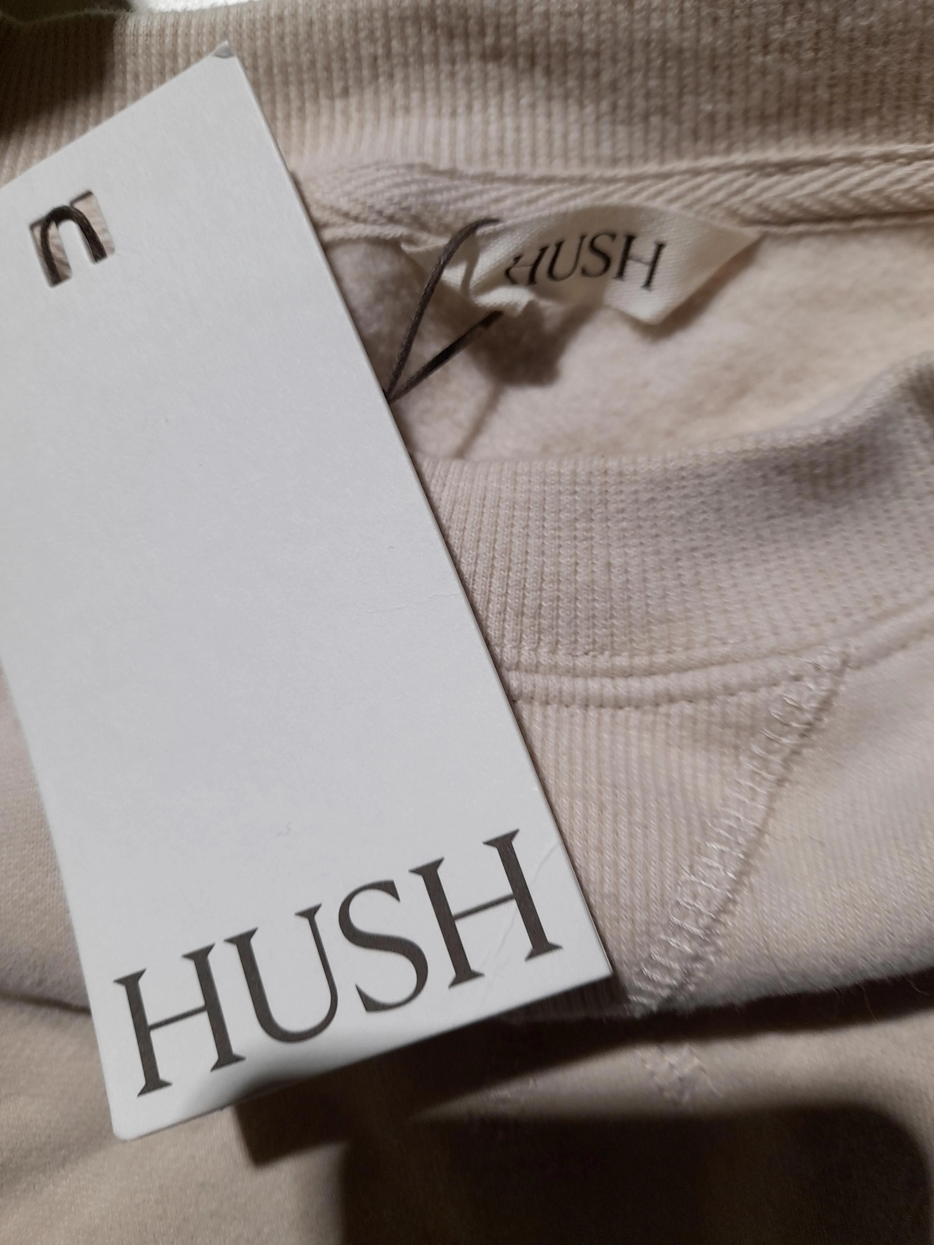 Hush Women's Jumper L Cream 100% Cotton Round Neck Pullover New with tags - Image 5