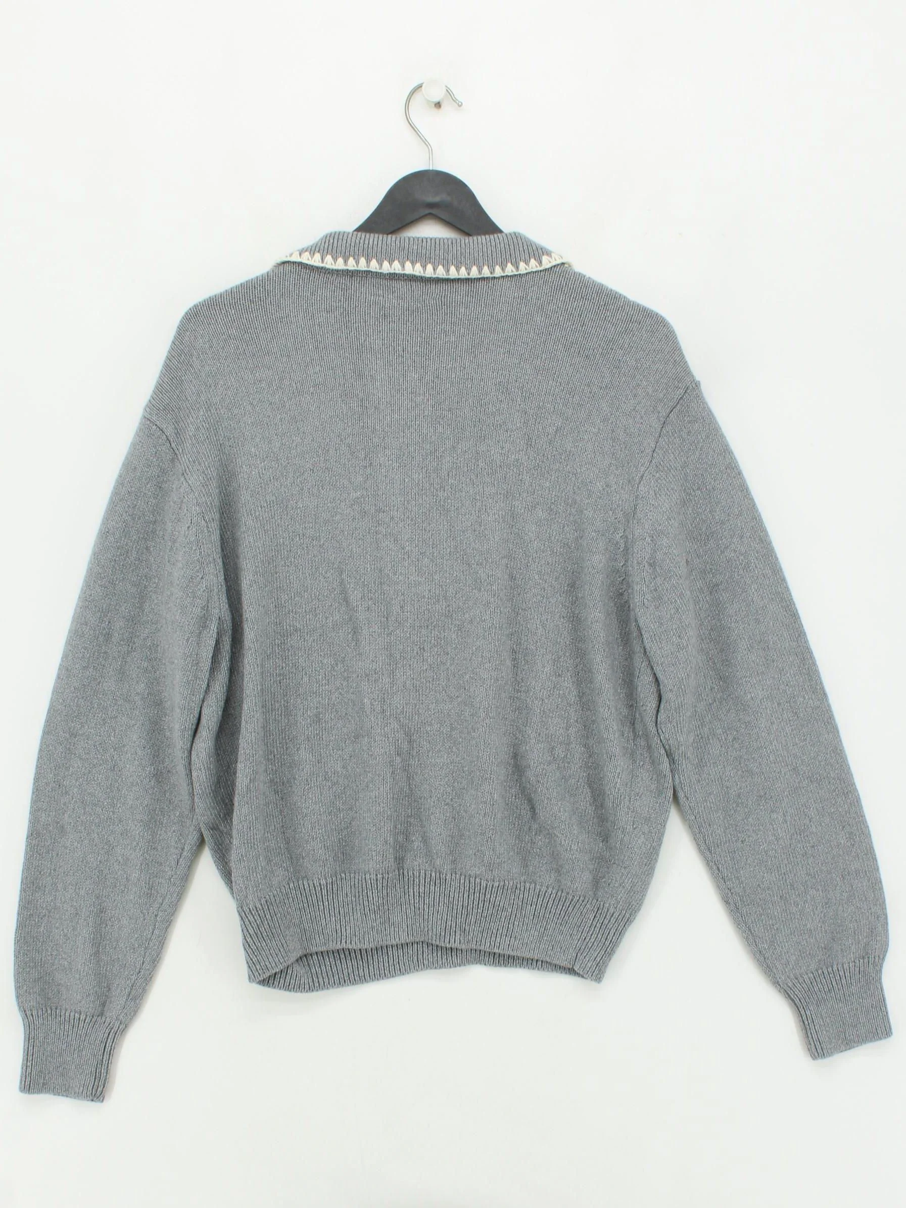 Hush Women's Jumper L Grey 100% Cotton Collared Pullover New with tags - Image 2