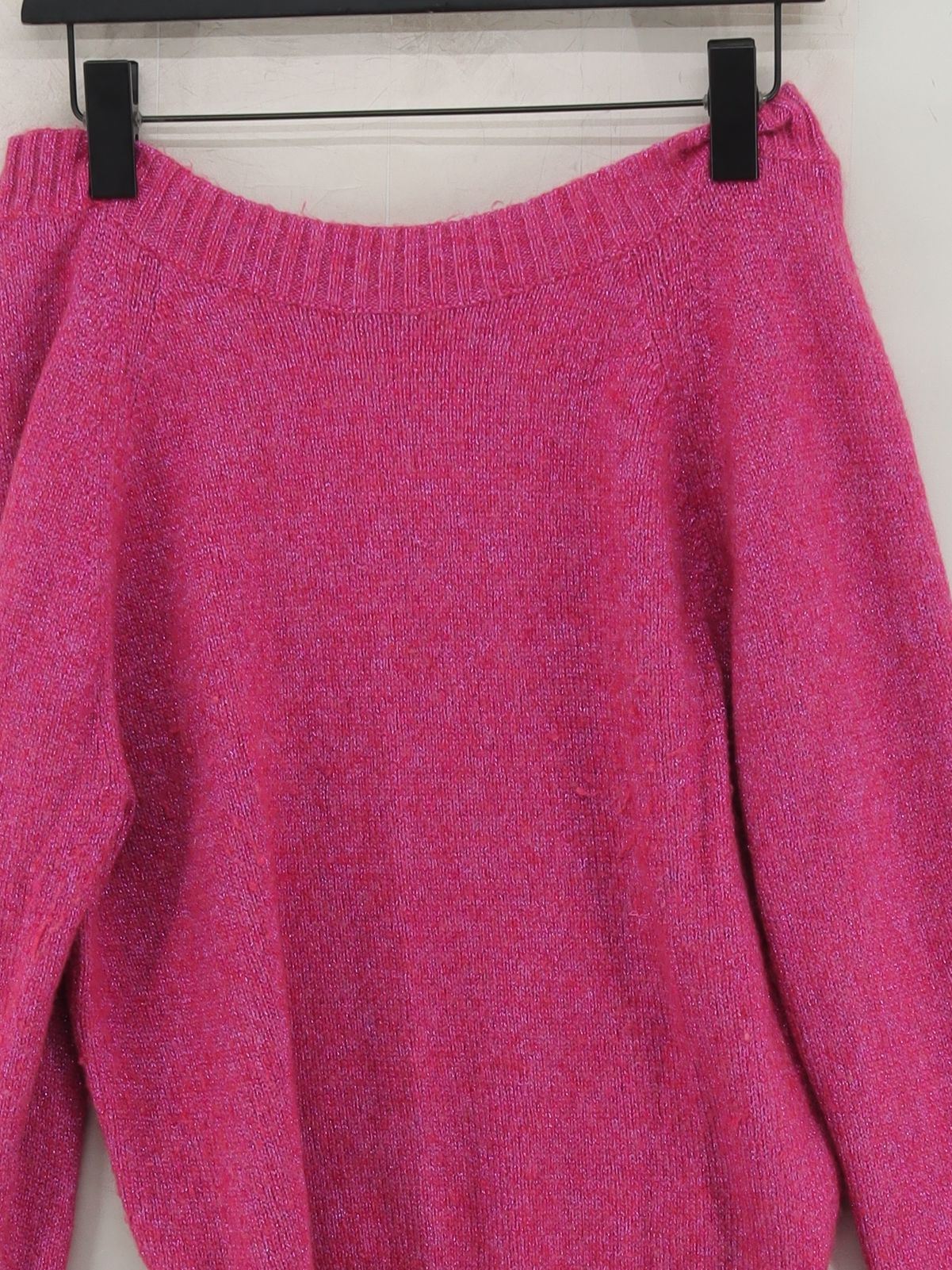 Hush Women's Jumper L Pink Wool with Polyester V-Neck Pullover - Image 3