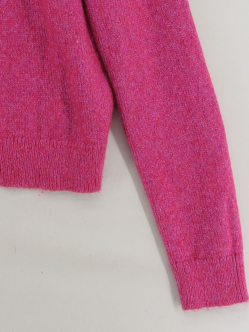 Hush Women's Jumper L Pink Wool with Polyester V-Neck Pullover - Image 4