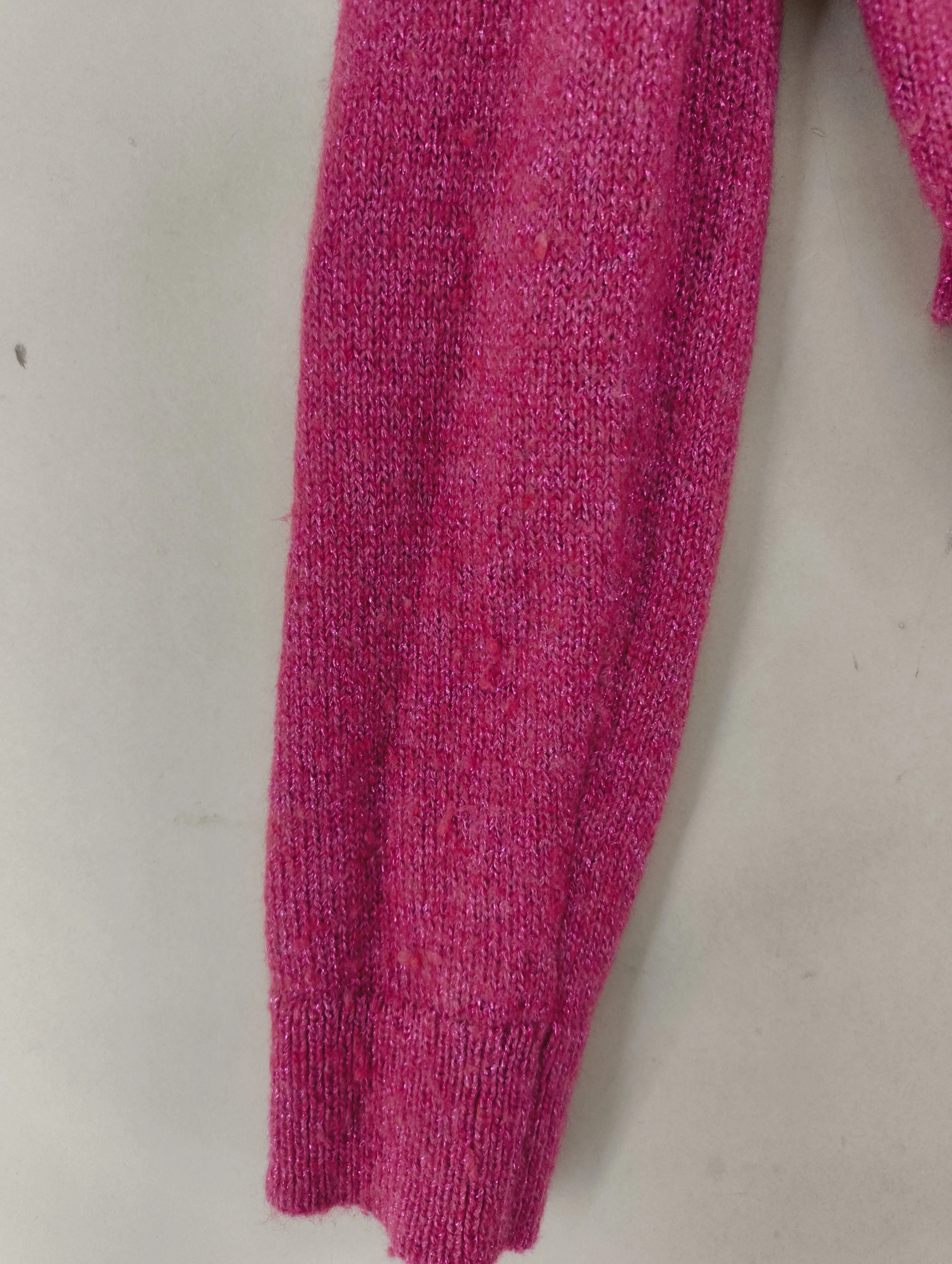 Hush Women's Jumper L Pink Wool with Polyester V-Neck Pullover - Image 5