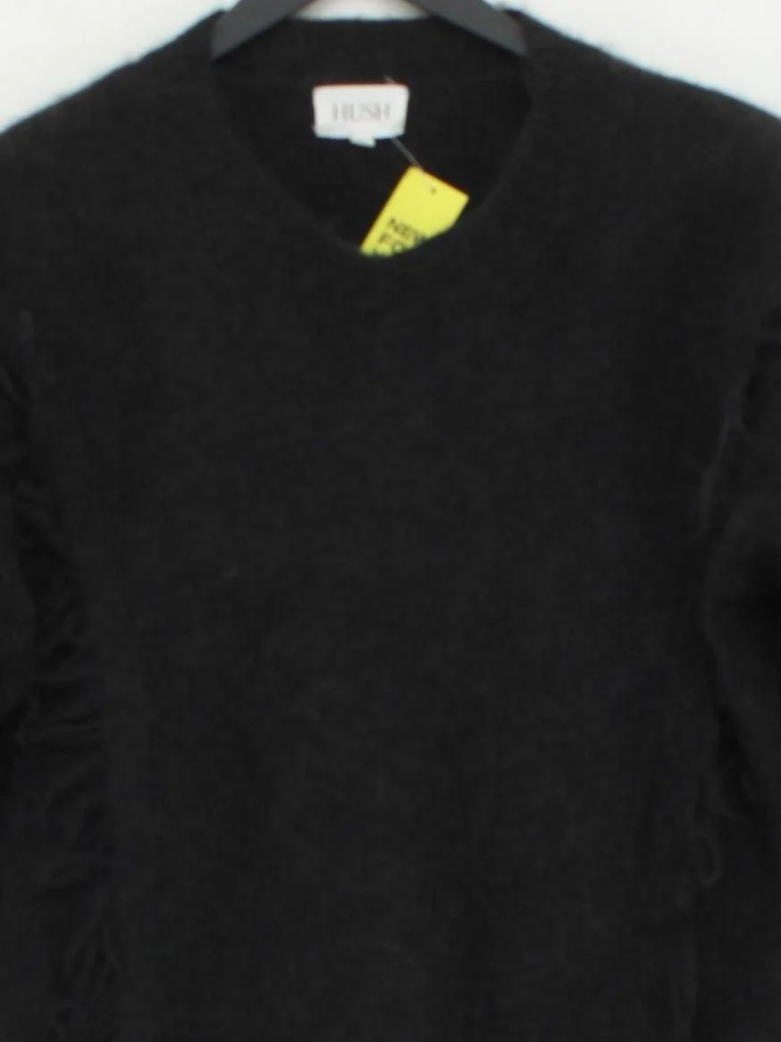 Hush Women's Jumper M Black Other with Polyamide, Wool V-Neck Pullover - Image 3