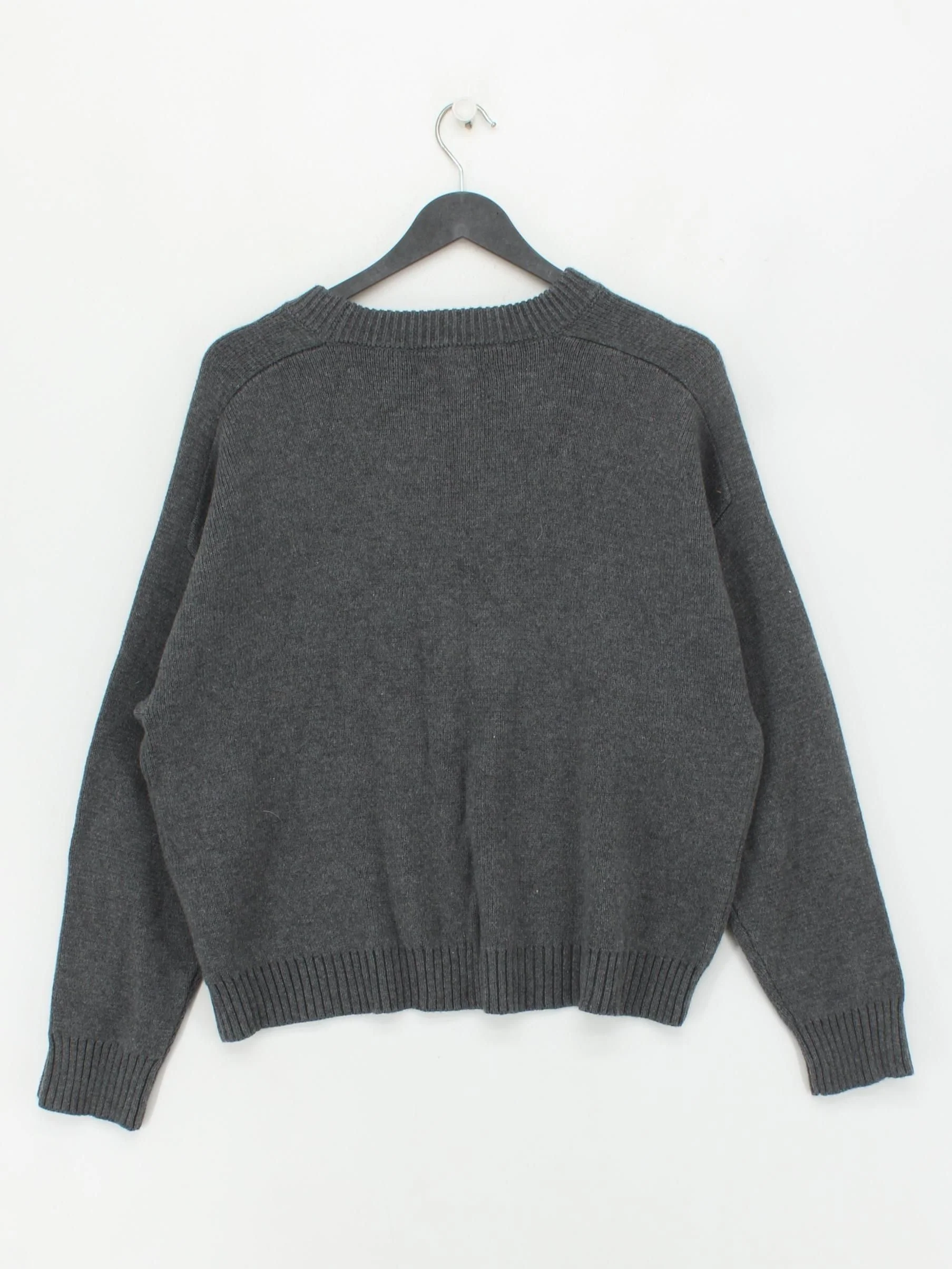 Hush Women's Jumper M Grey Cotton with Polyamide, Wool Crew Neck Pullover - Image 2