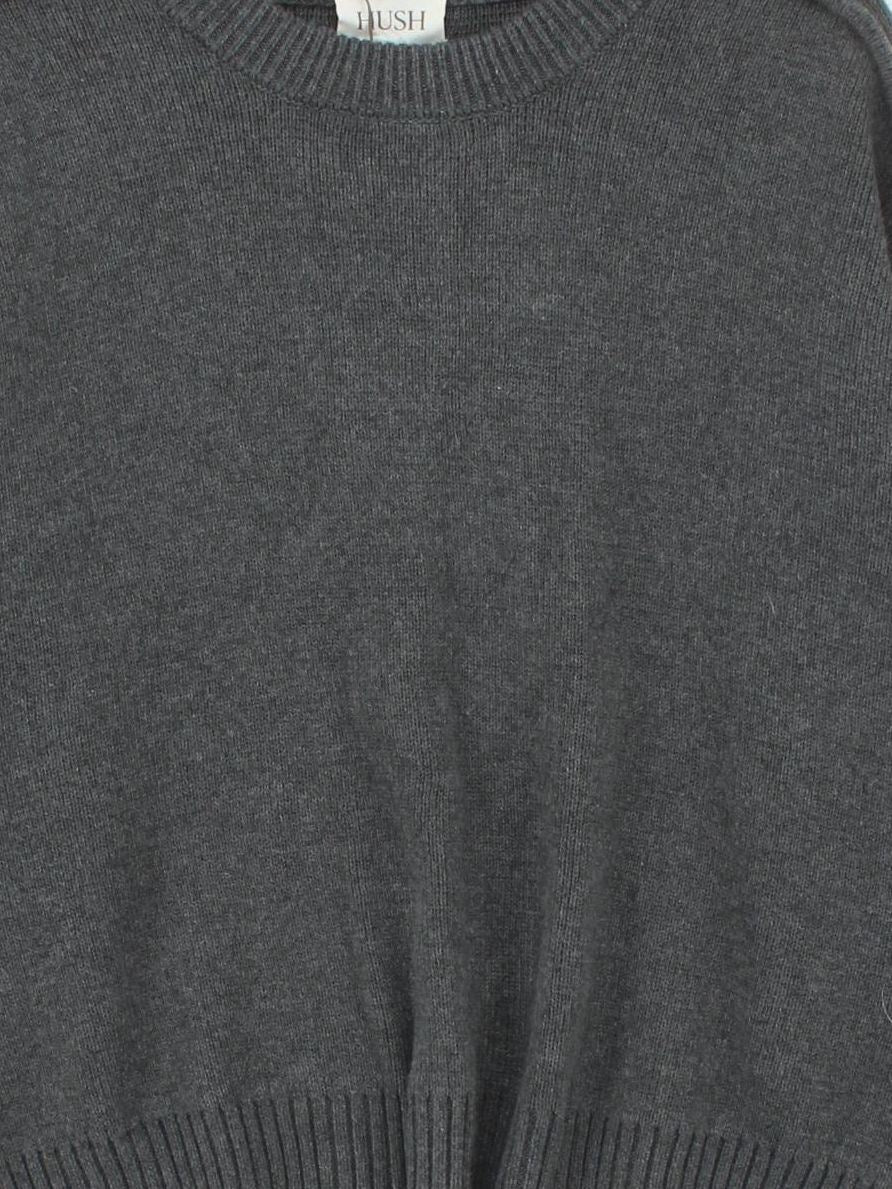Hush Women's Jumper M Grey Cotton with Polyamide, Wool Crew Neck Pullover - Image 3