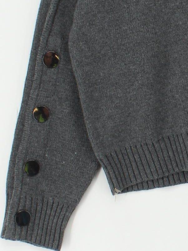 Hush Women's Jumper M Grey Cotton with Polyamide, Wool Crew Neck Pullover - Image 4