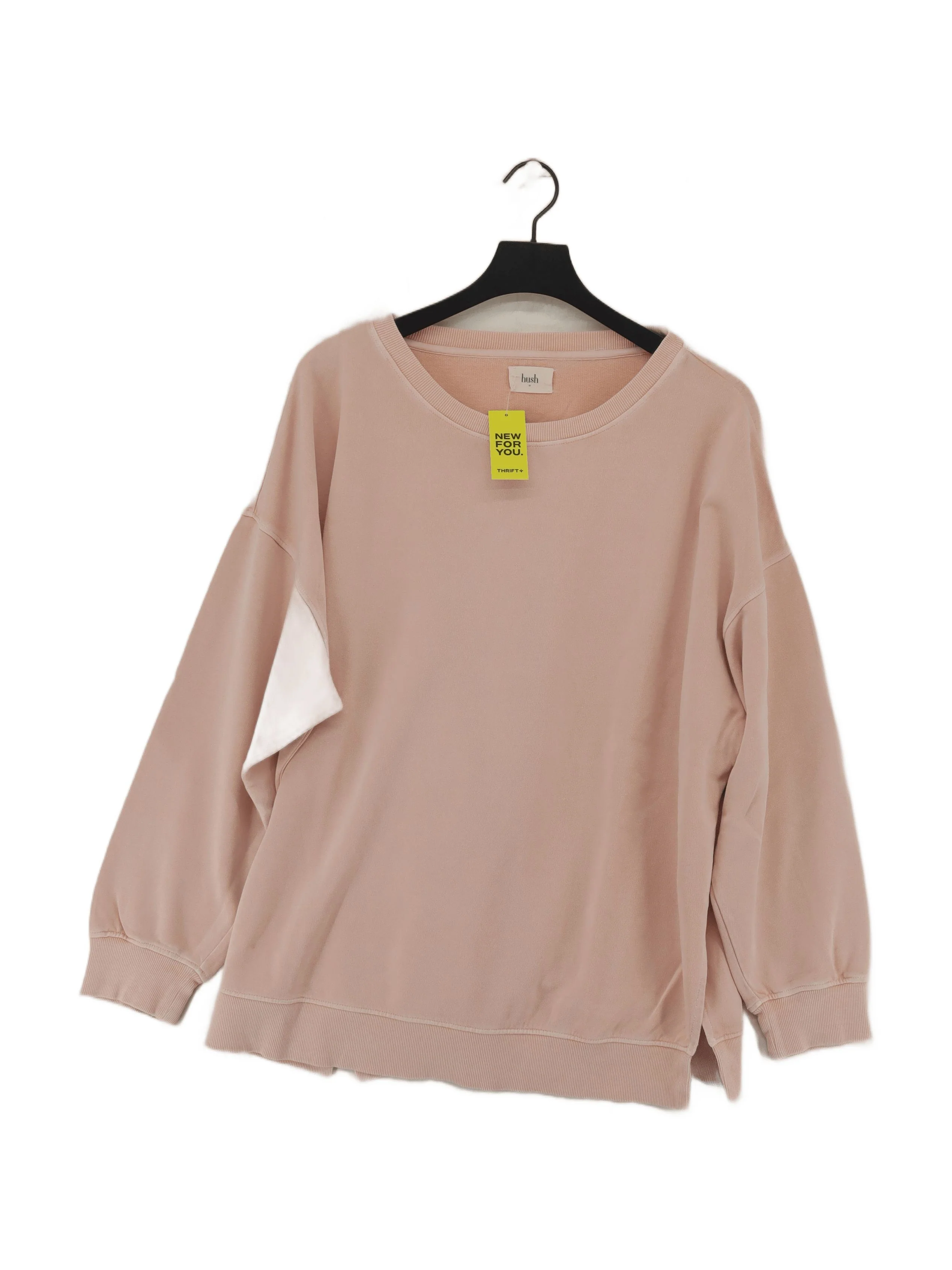 Hush Women's Jumper M Pink 100% Cotton Crew Neck Pullover