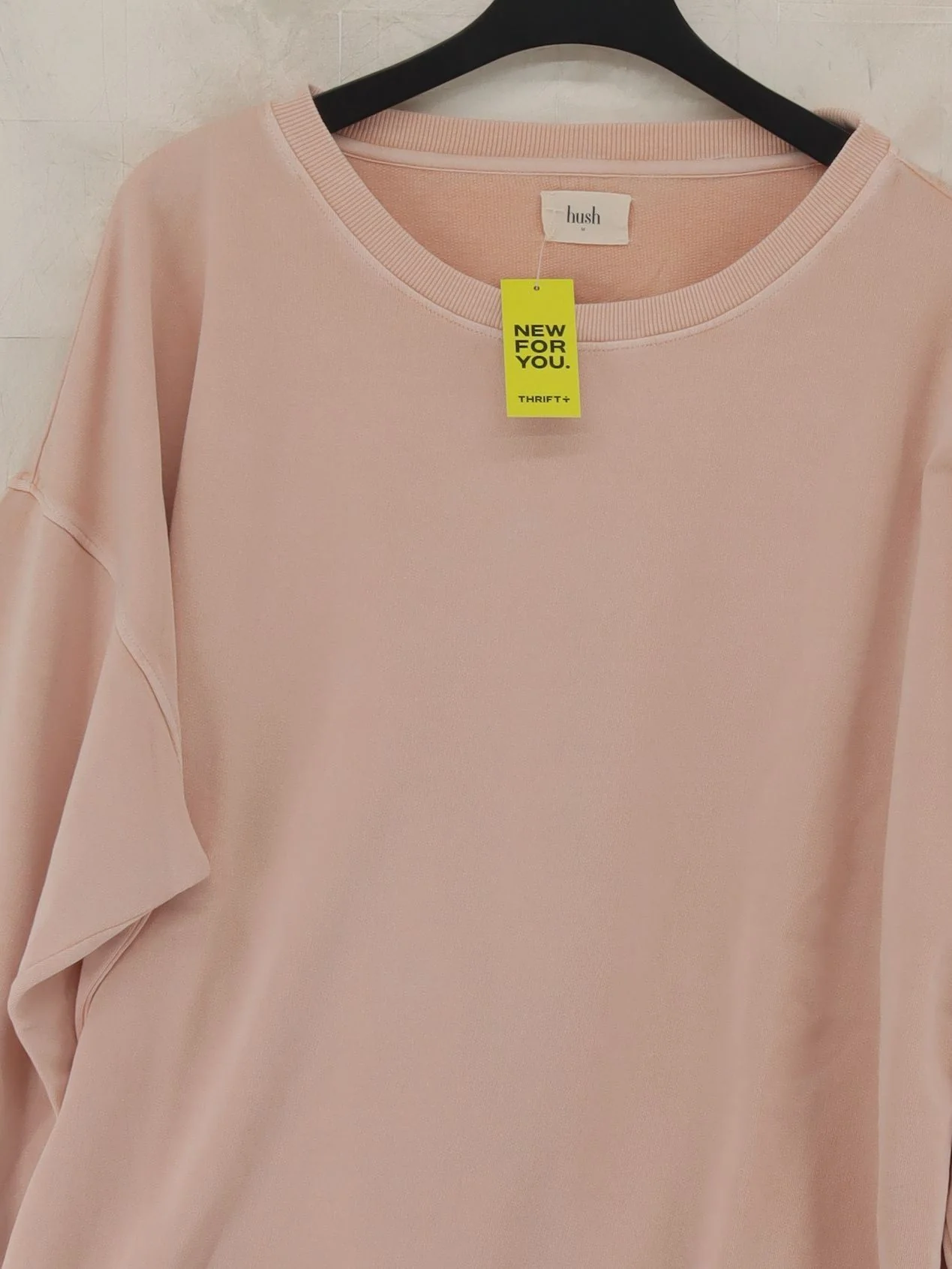 Hush Women's Jumper M Pink 100% Cotton Crew Neck Pullover - Image 3