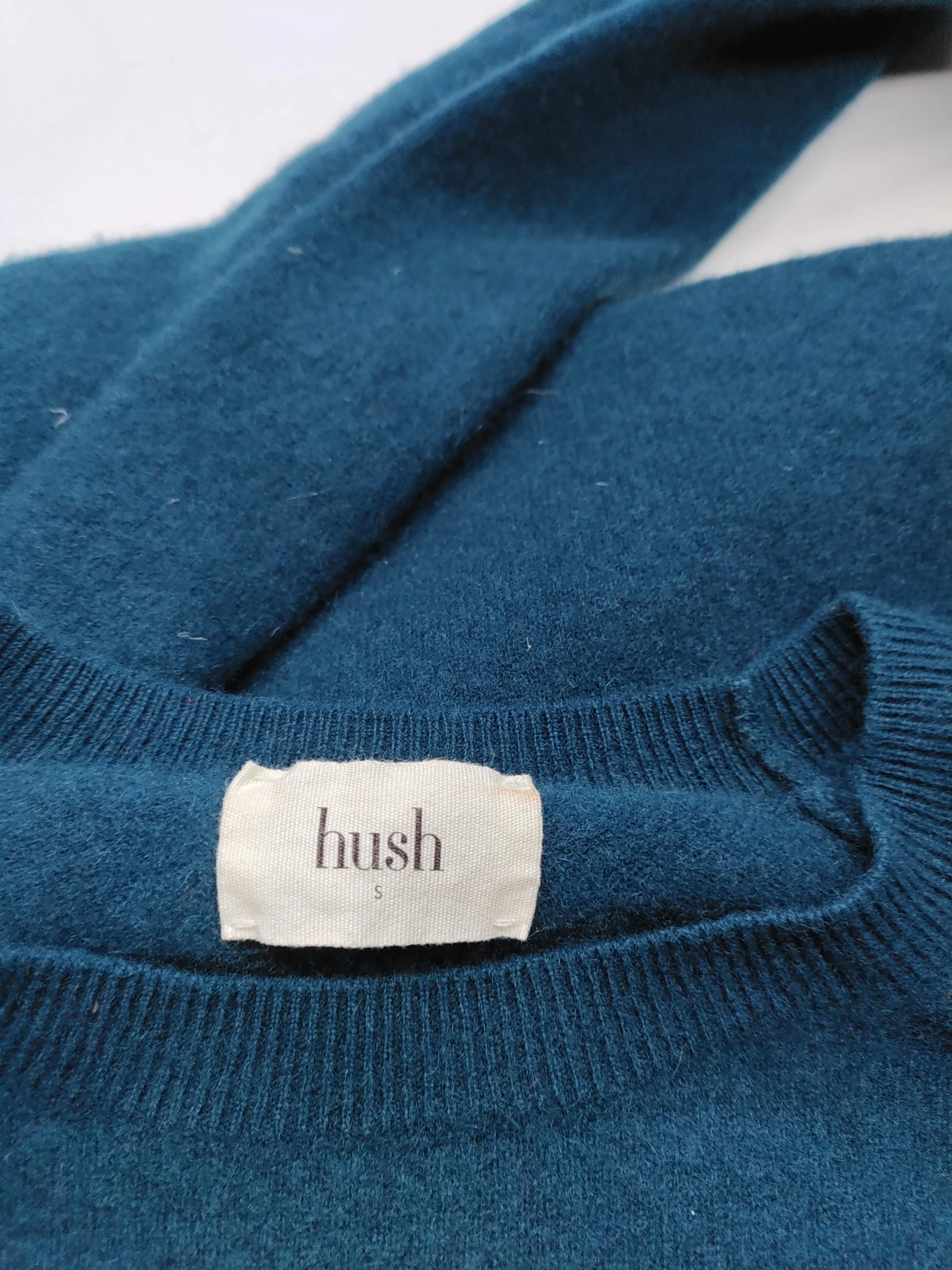 Hush Women's Jumper S Blue 100% Cashmere Crew Neck Pullover - Image 5