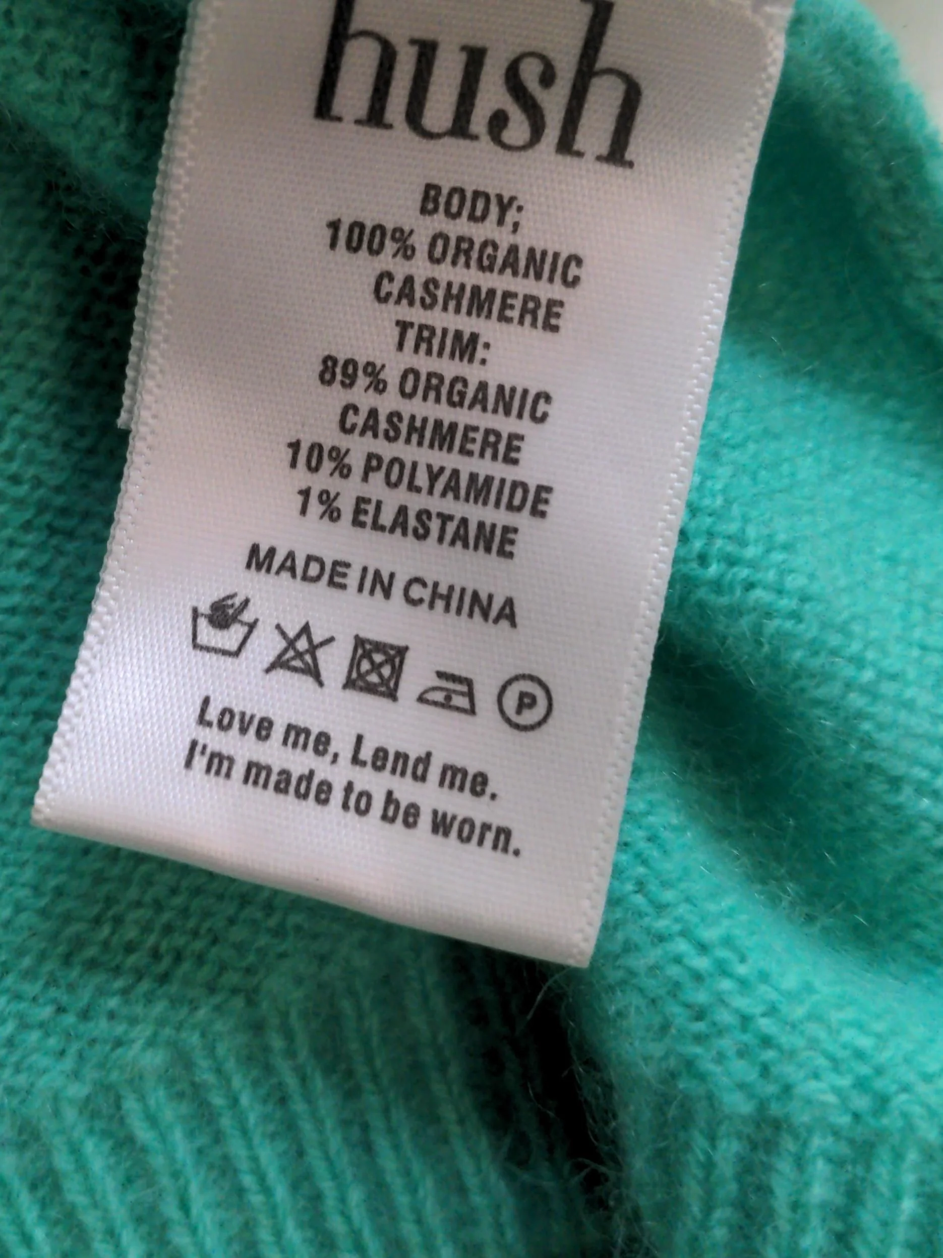 Hush Women's Jumper S Green Cashmere with Polyamide, Elastane V-Neck Pullover - Image 7