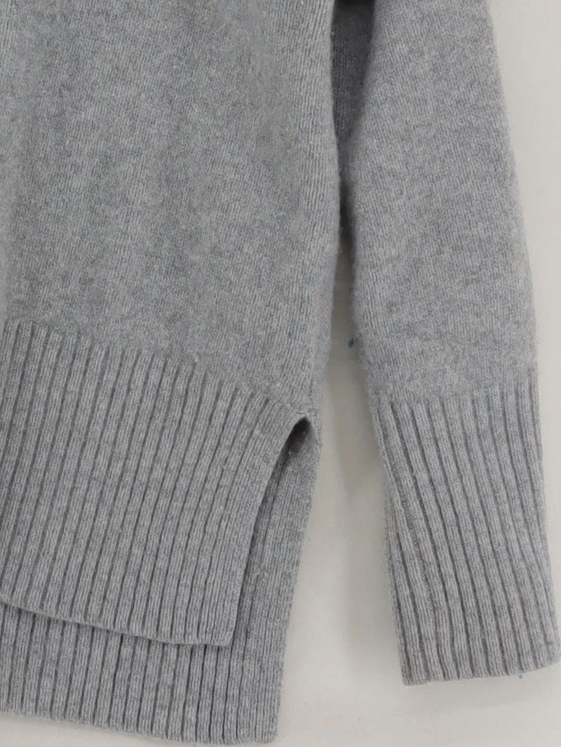 Hush Women's Jumper S Grey 100% Wool Crew Neck Pullover - Image 4