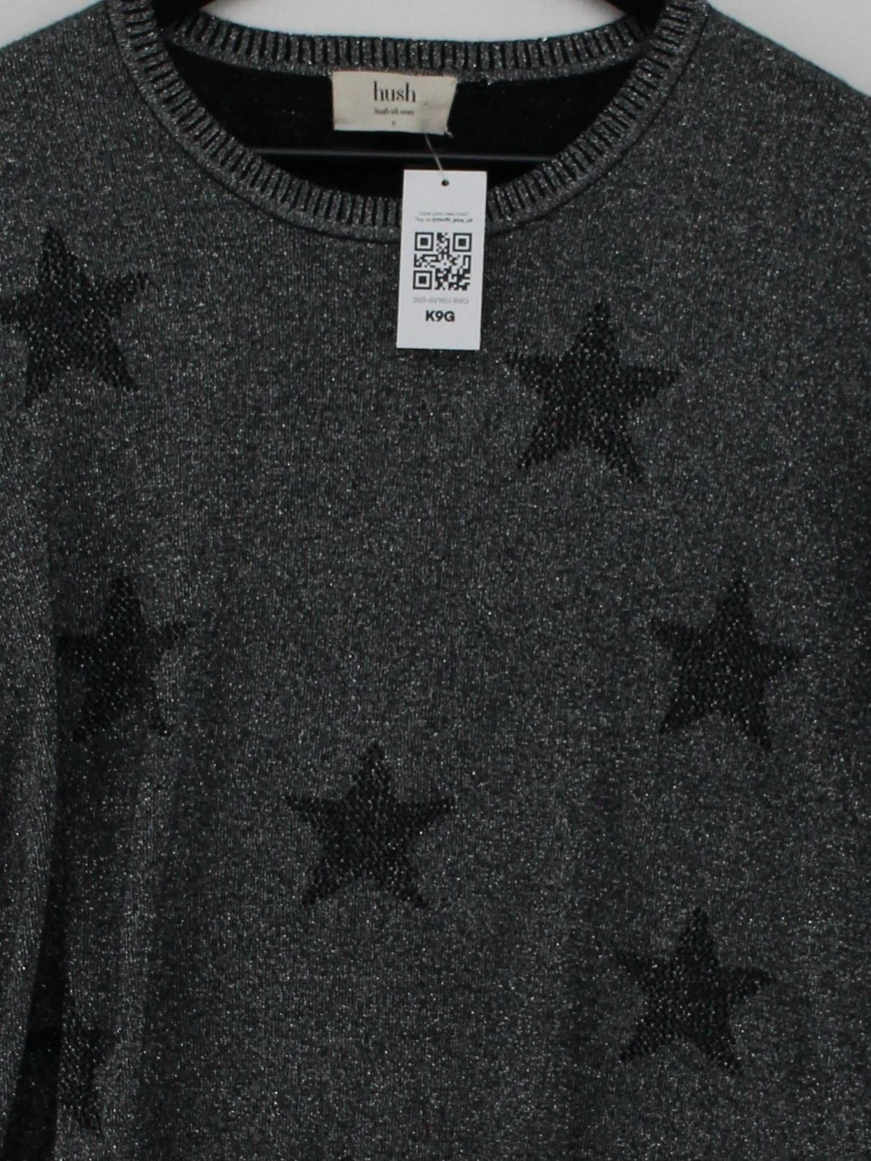 Hush Women's Jumper S Grey Cotton with Acrylic, Polyester Pullover - Image 3