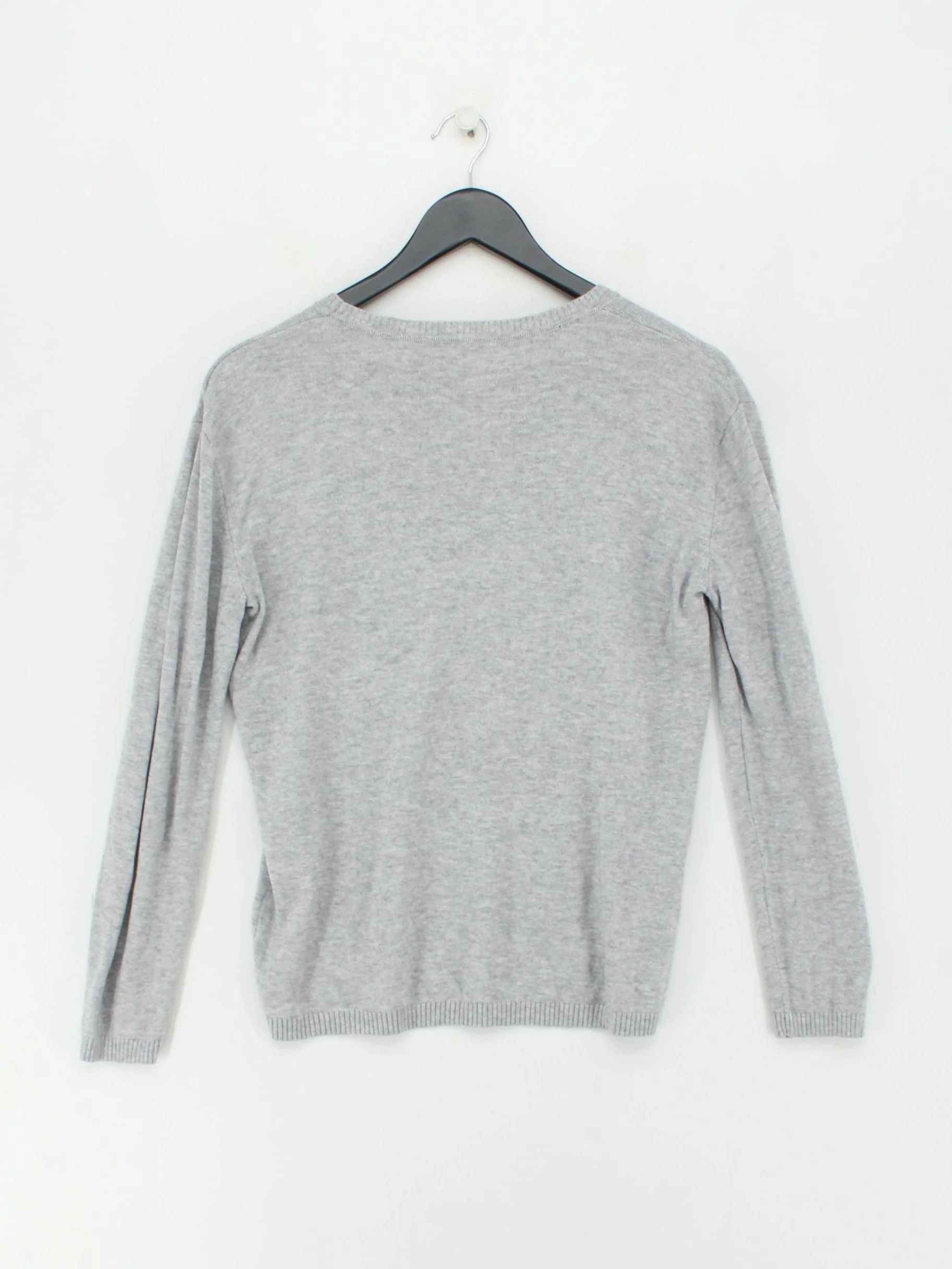 Hush Women's Jumper S Grey Graphic Wool with Cotton Crew Neck Pullover - Image 2