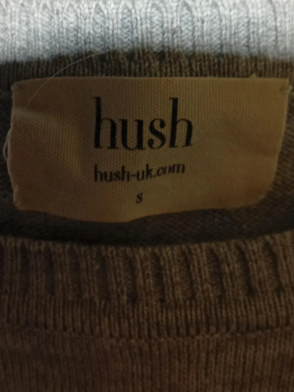 Hush Women's Jumper S Grey Graphic Wool with Cotton Crew Neck Pullover - Image 6