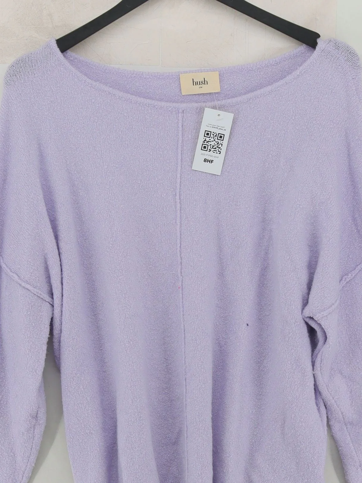 Hush Women's Jumper S Purple Cotton - Image 3