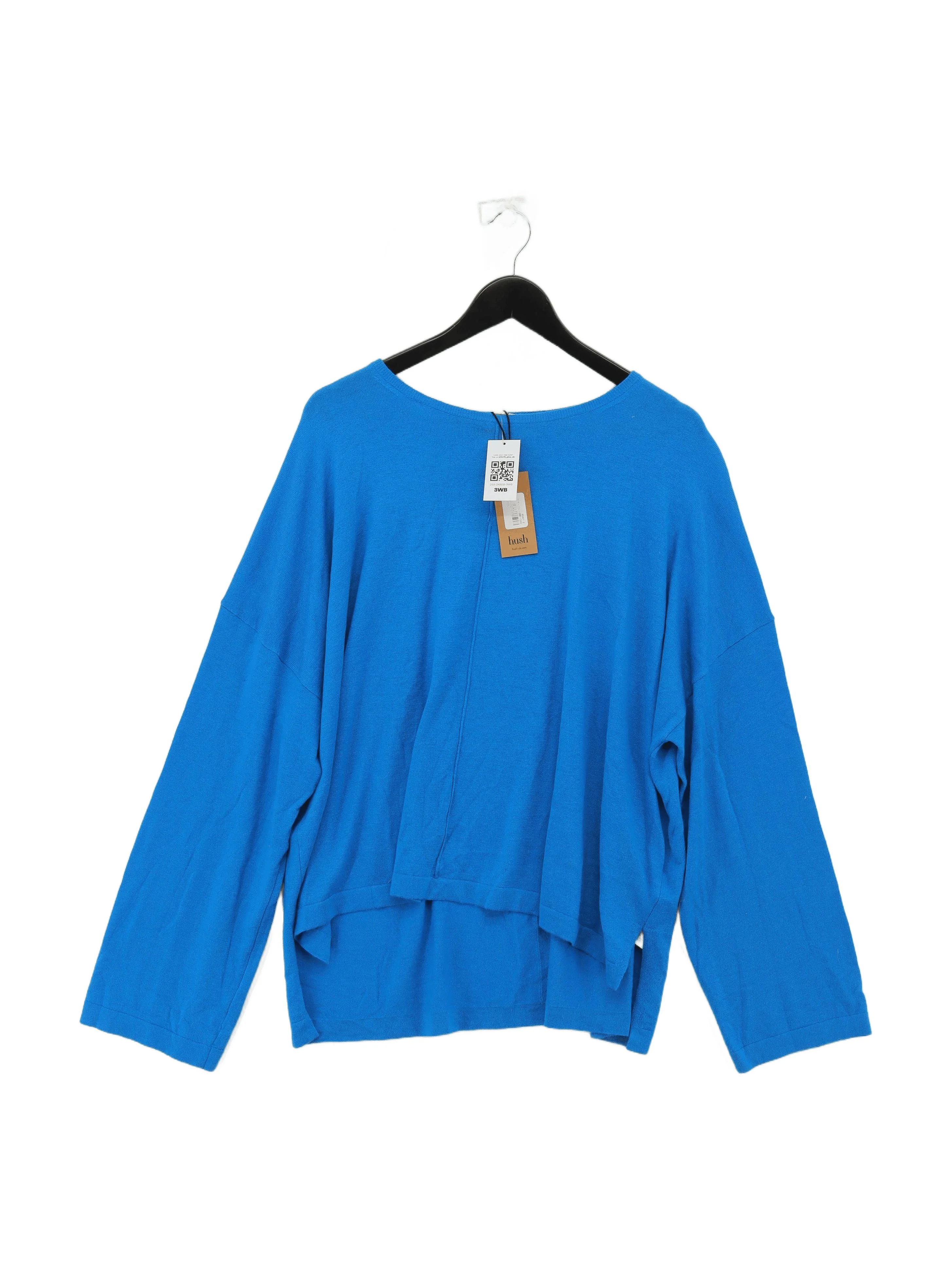 Hush Women's Jumper XL Blue Wool with Viscose, Polyamide Round Neck Pullover