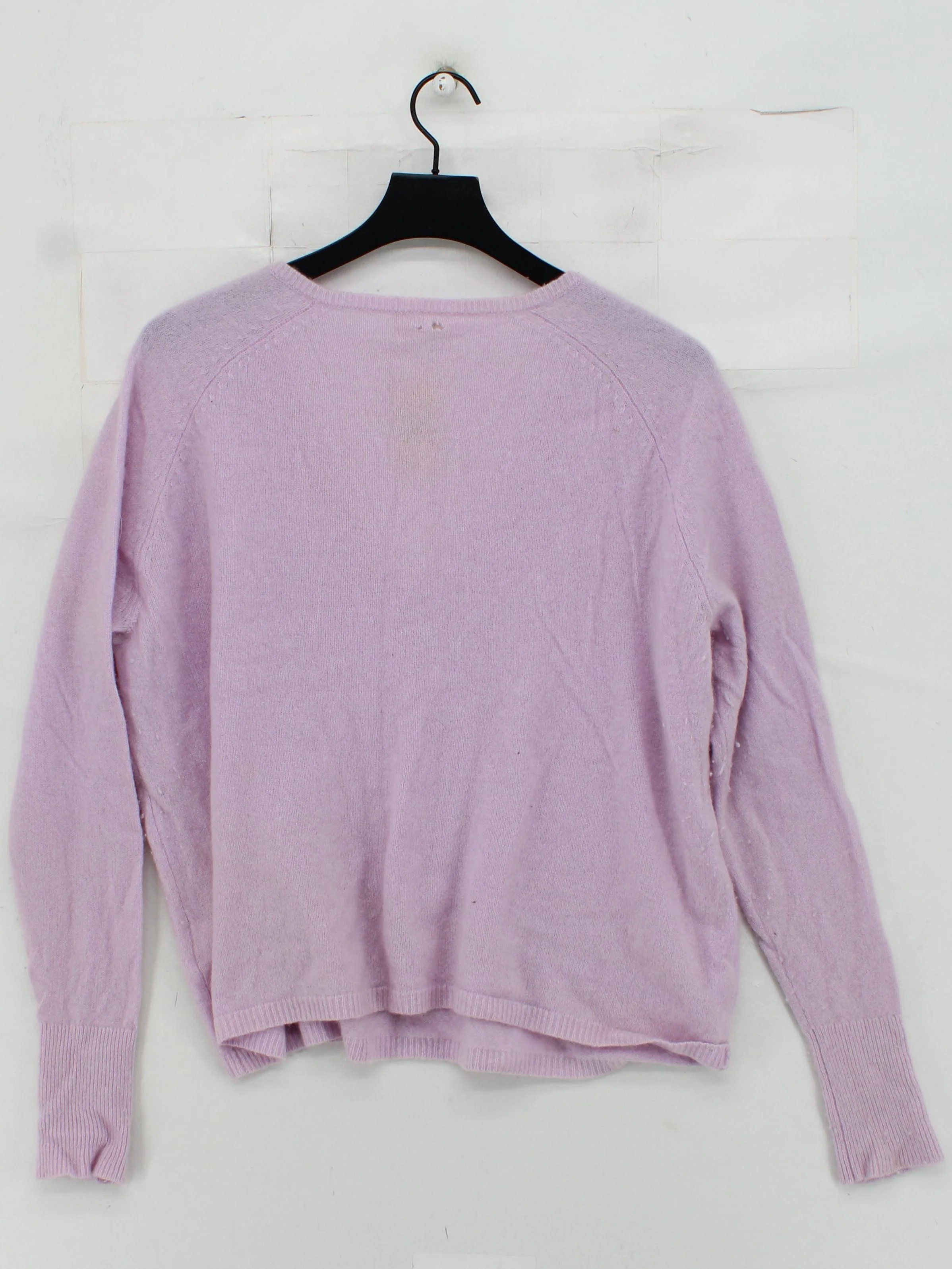 Hush Women's Jumper XL Pink Cashmere with Polyamide, Elastane V-Neck Pullover - Image 2