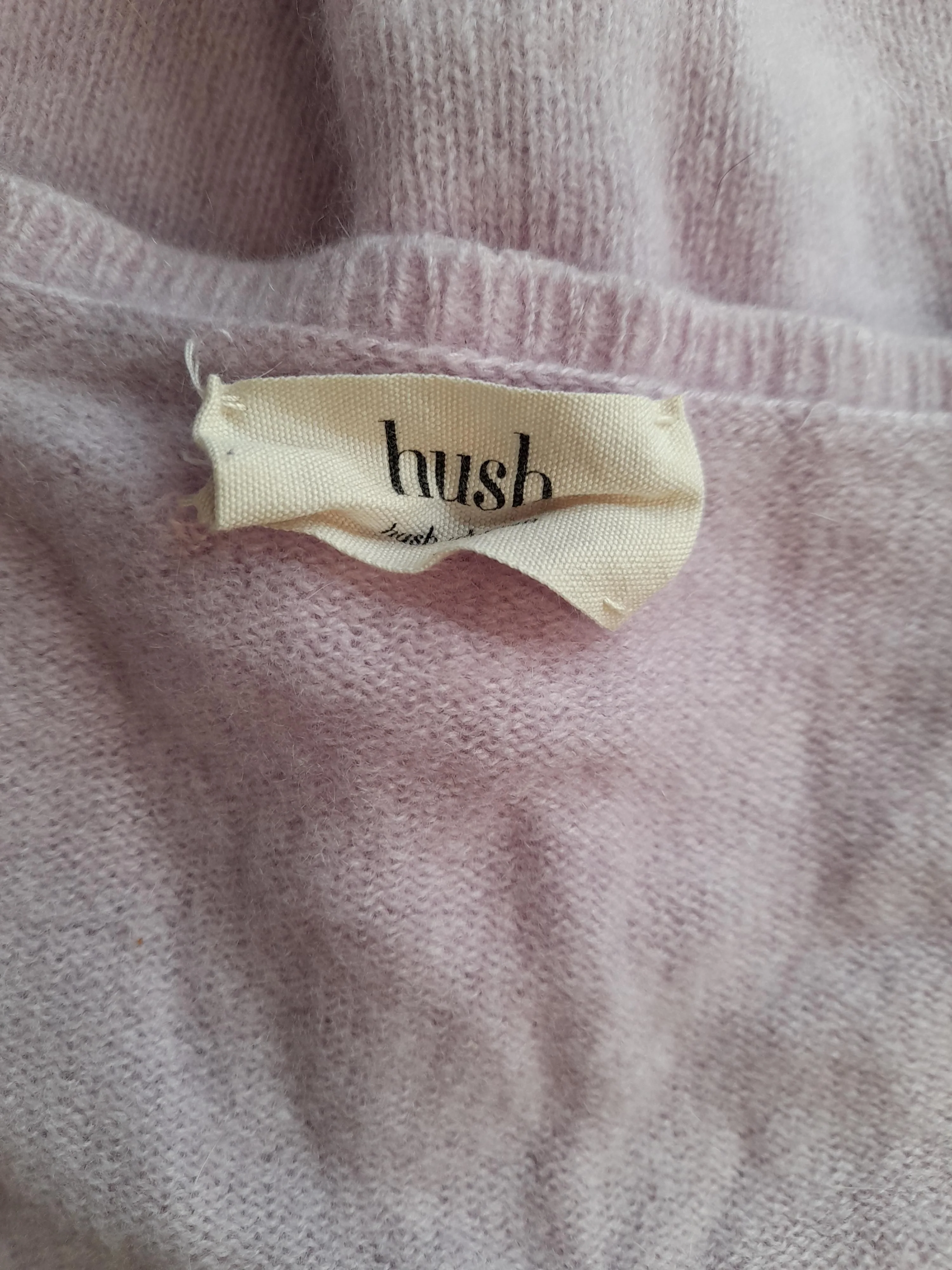 Hush Women's Jumper XL Pink Cashmere with Polyamide, Elastane V-Neck Pullover - Image 6