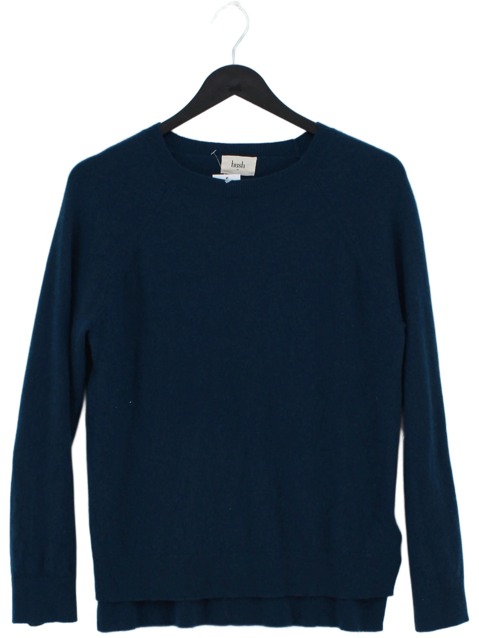 Hush Women's Jumper XS Blue 100% Cashmere Round Neck Pullover