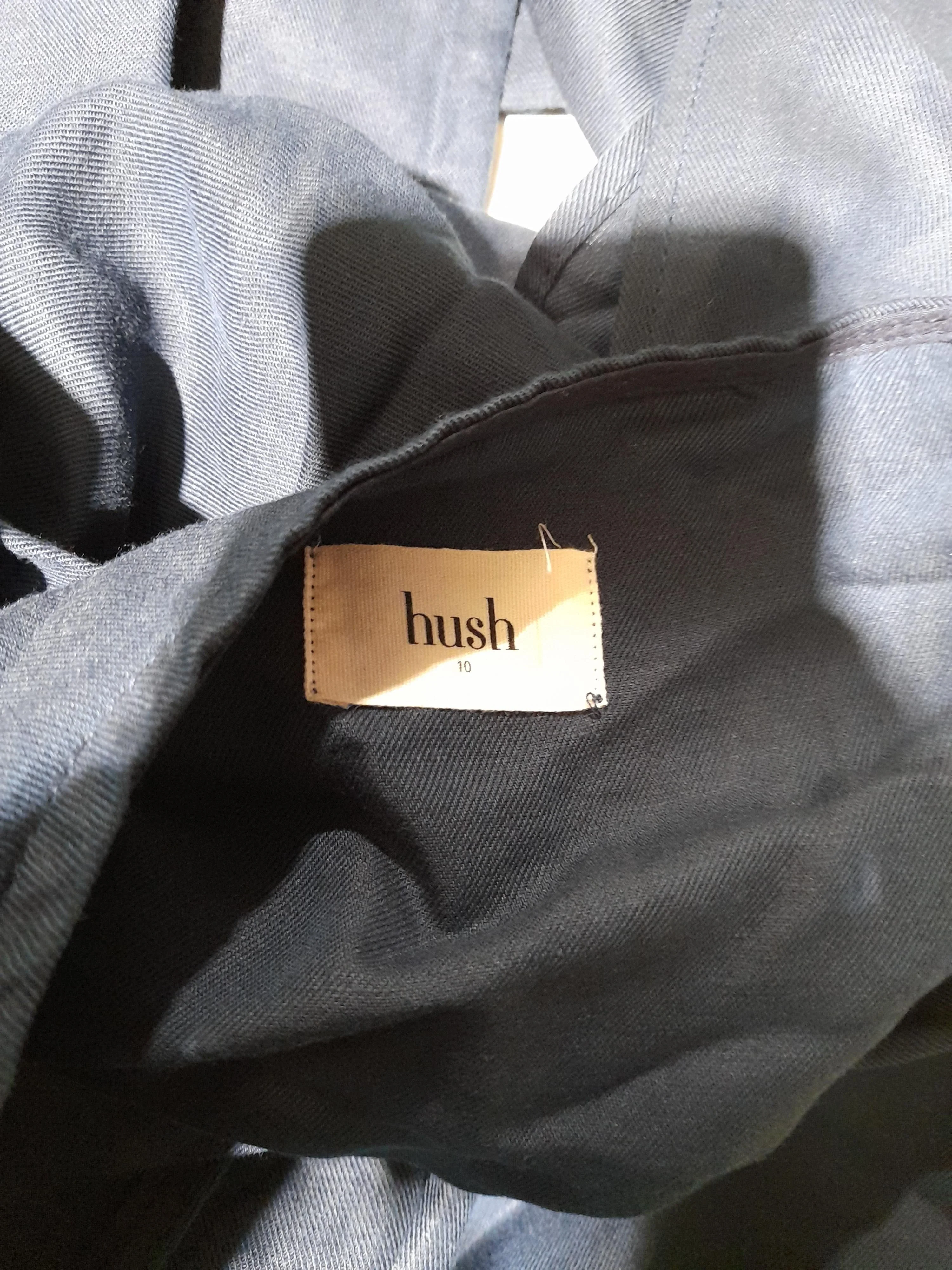 Hush Women's Jumpsuit UK 10 Blue Linen with Cotton Wide-Leg Jumpsuit - Image 5