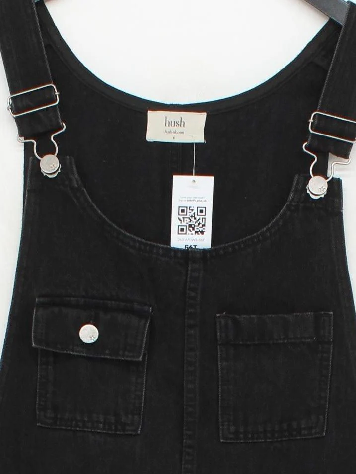 Hush Women's Jumpsuit UK 6 Black Cotton with Polyester, Viscose Jumpsuit - Image 3