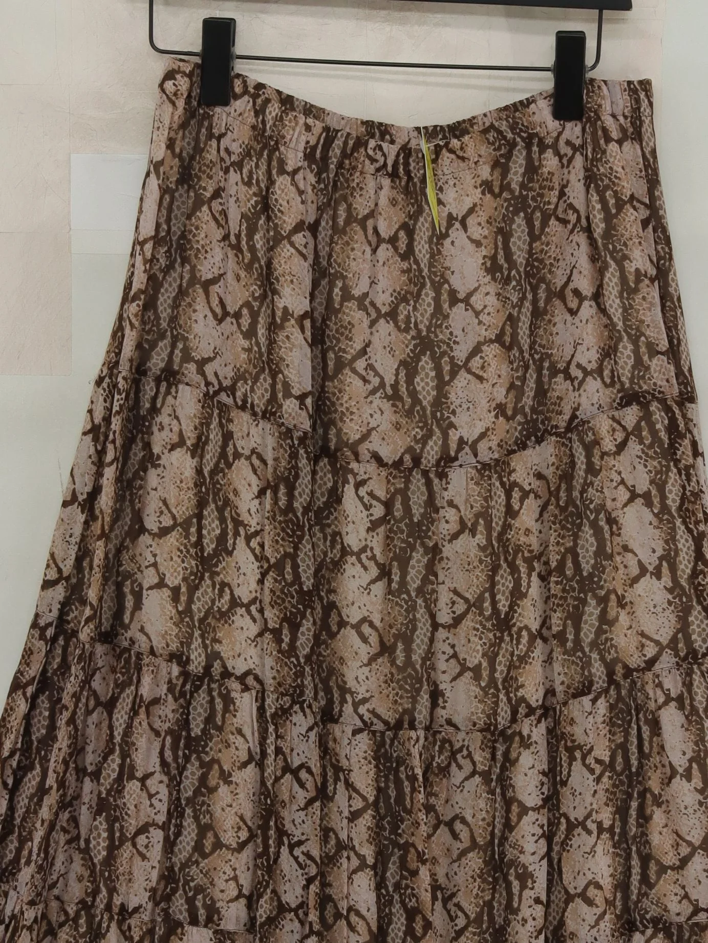 Hush Women's Maxi Skirt UK 12 Brown Animal Print 100% Viscose Long Maxi - Image 3