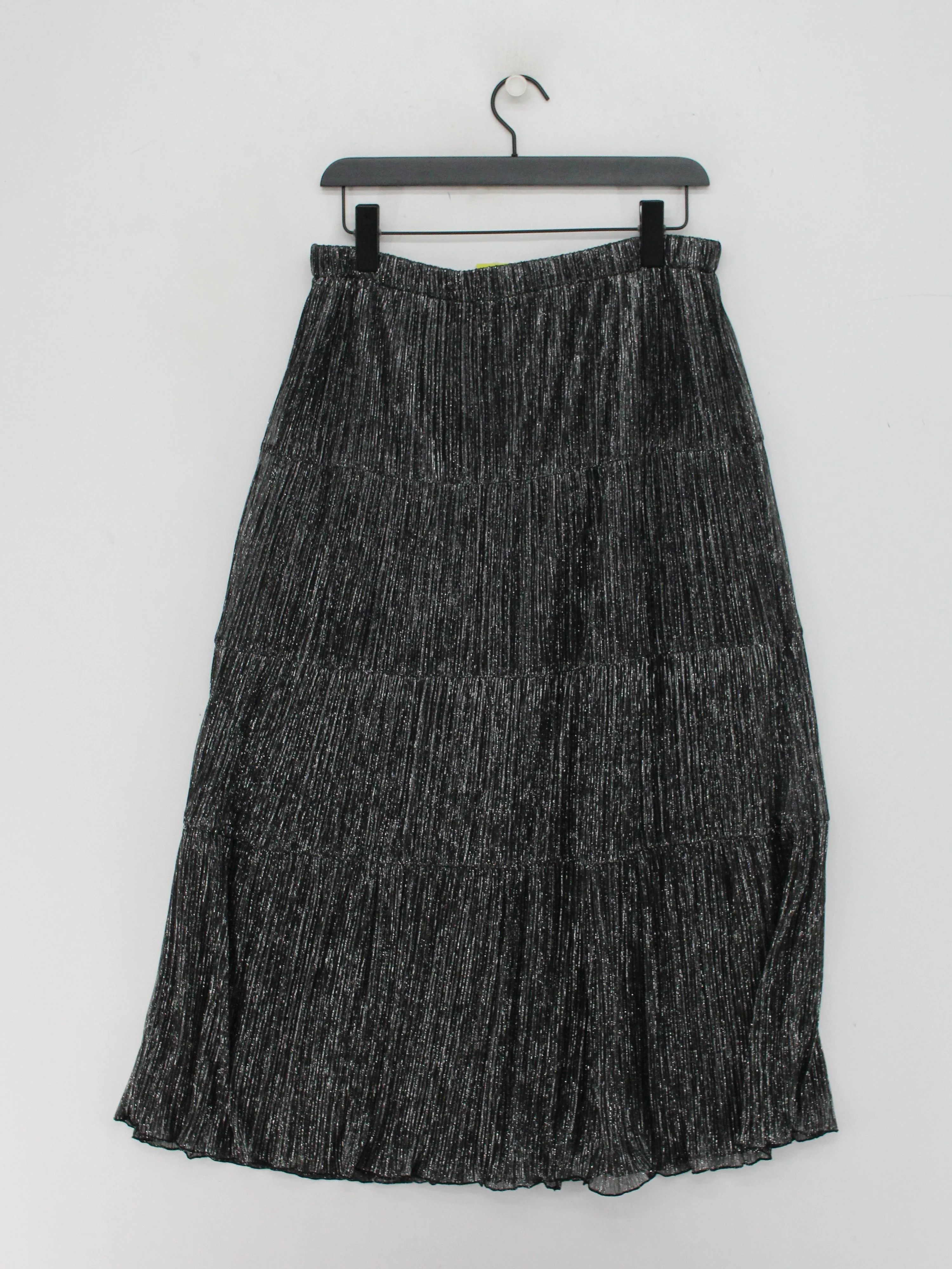 Hush Women's Midi Skirt UK 12 Black Polyester with Polyester Midi Pleated - Image 2