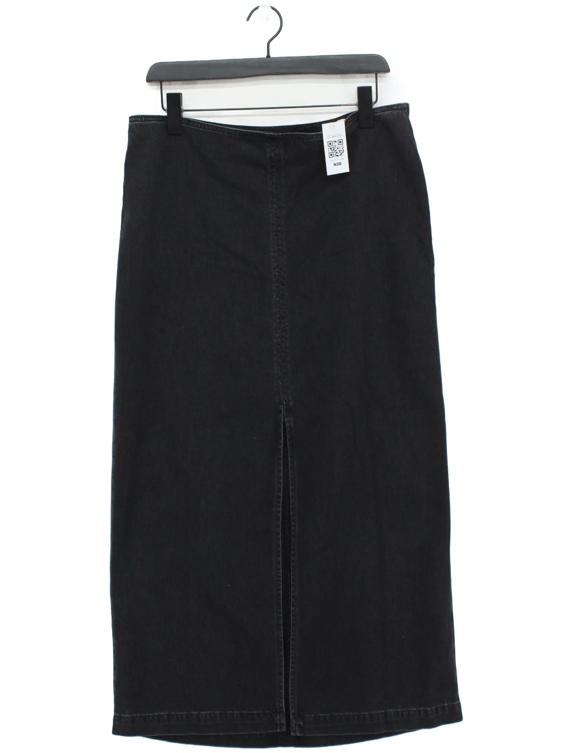 Hush Women's Midi Skirt UK 14 Black 100% Cotton Straight & Pencil New with tags