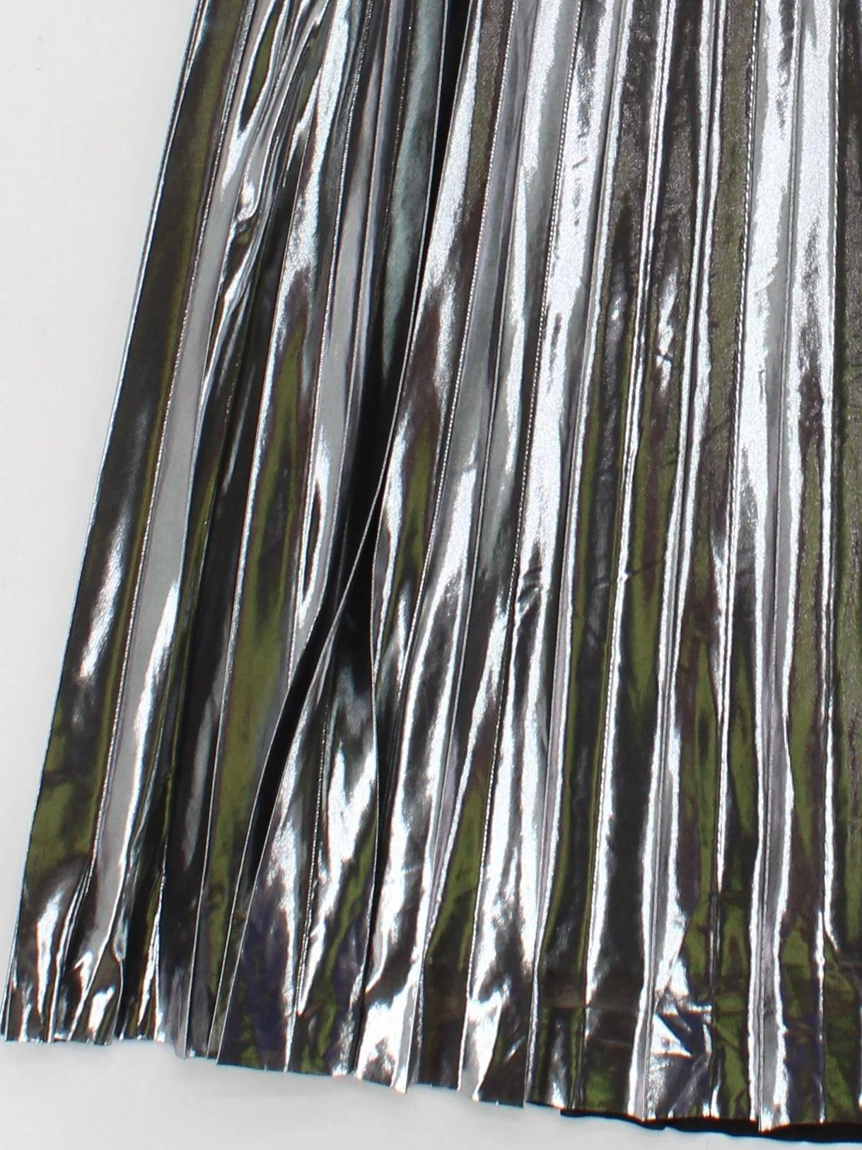 Hush Women's Midi Skirt UK 14 Silver Polyester with Elastane Midi Pleated - Image 4